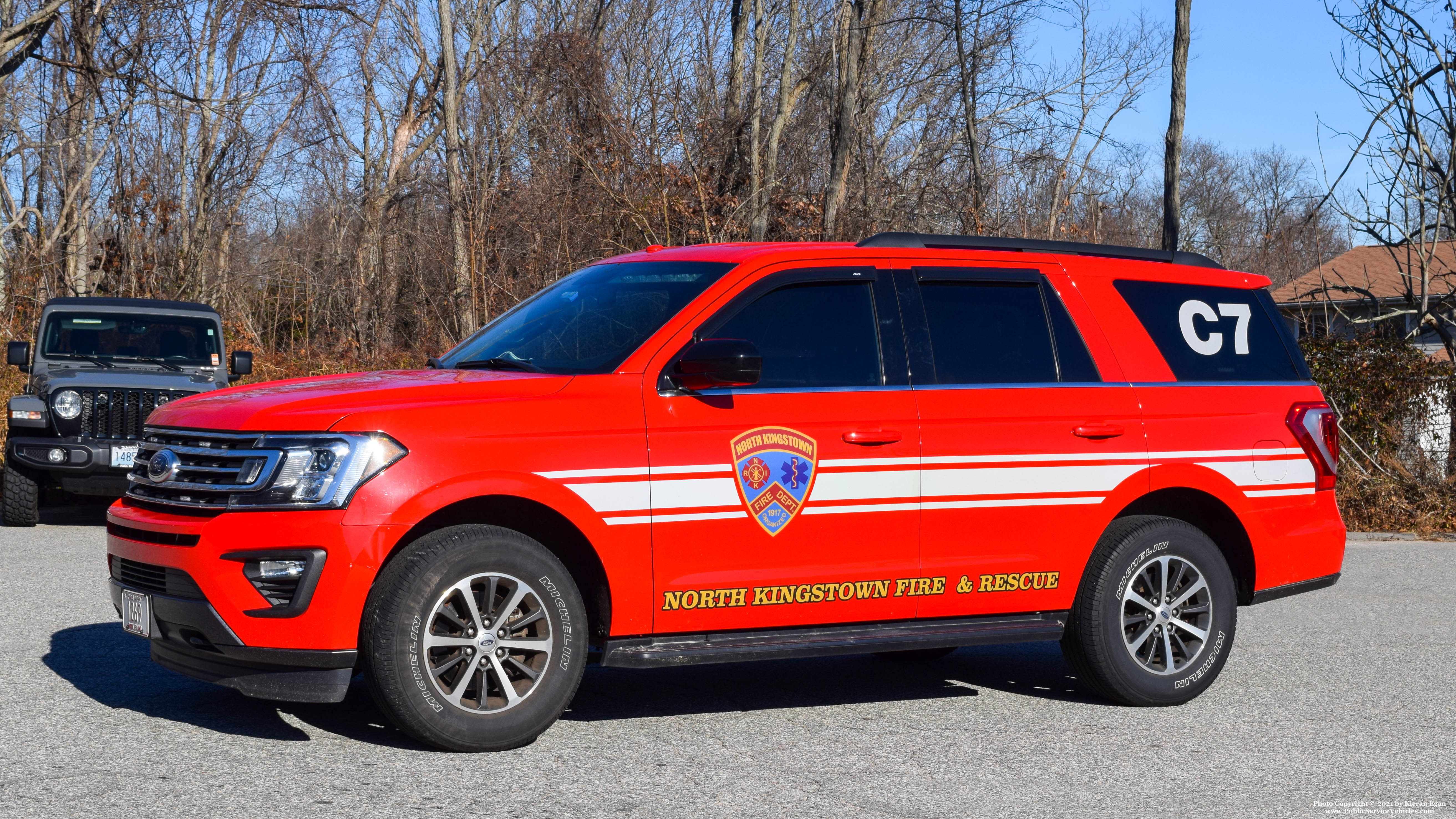 A photo  of North Kingstown Fire
            Car 7, a 2020 Ford Expedition             taken by Kieran Egan