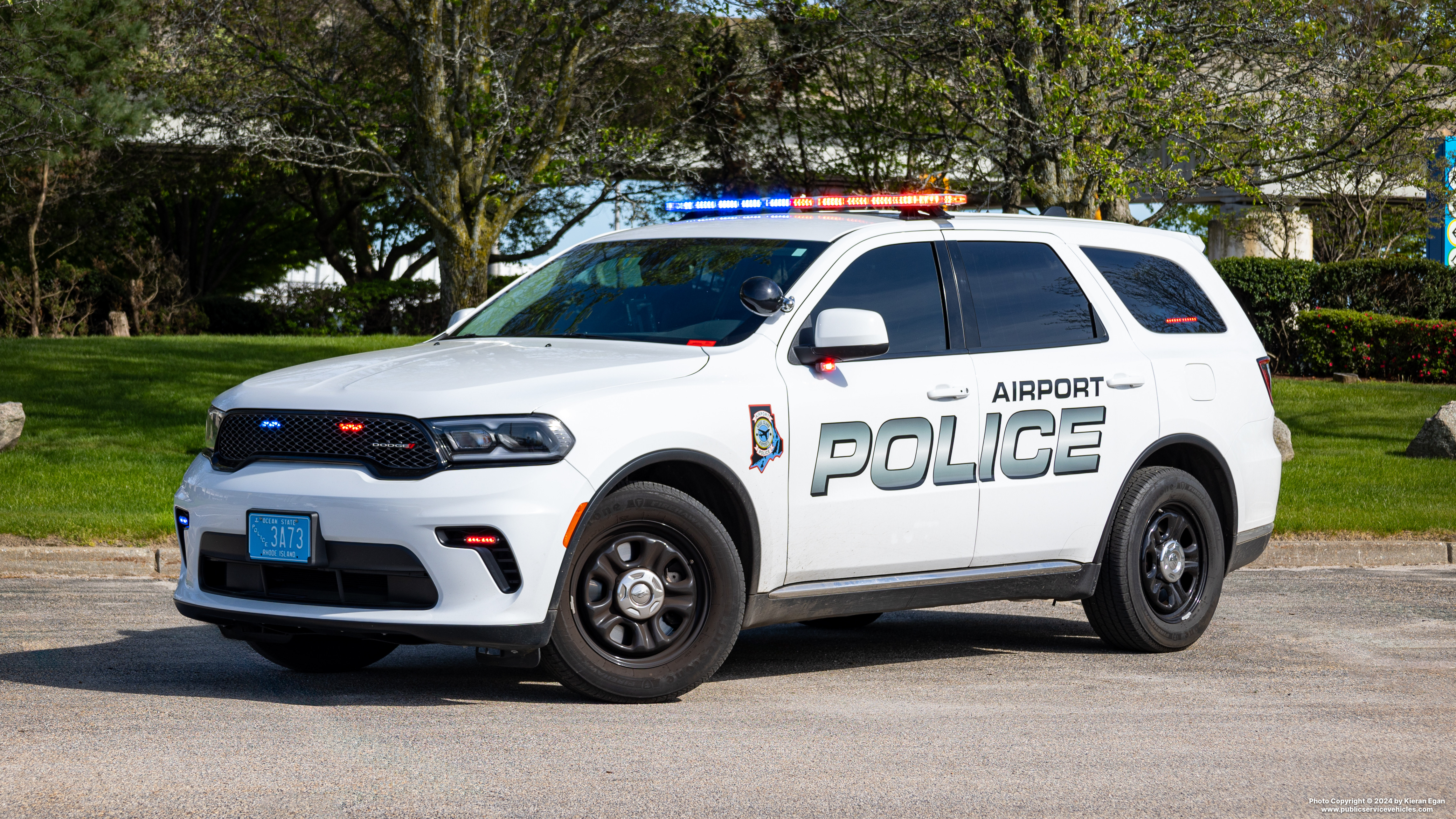 A photo  of Rhode Island Airport Police
            Cruiser 3A73, a 2022 Dodge Durango             taken by Kieran Egan