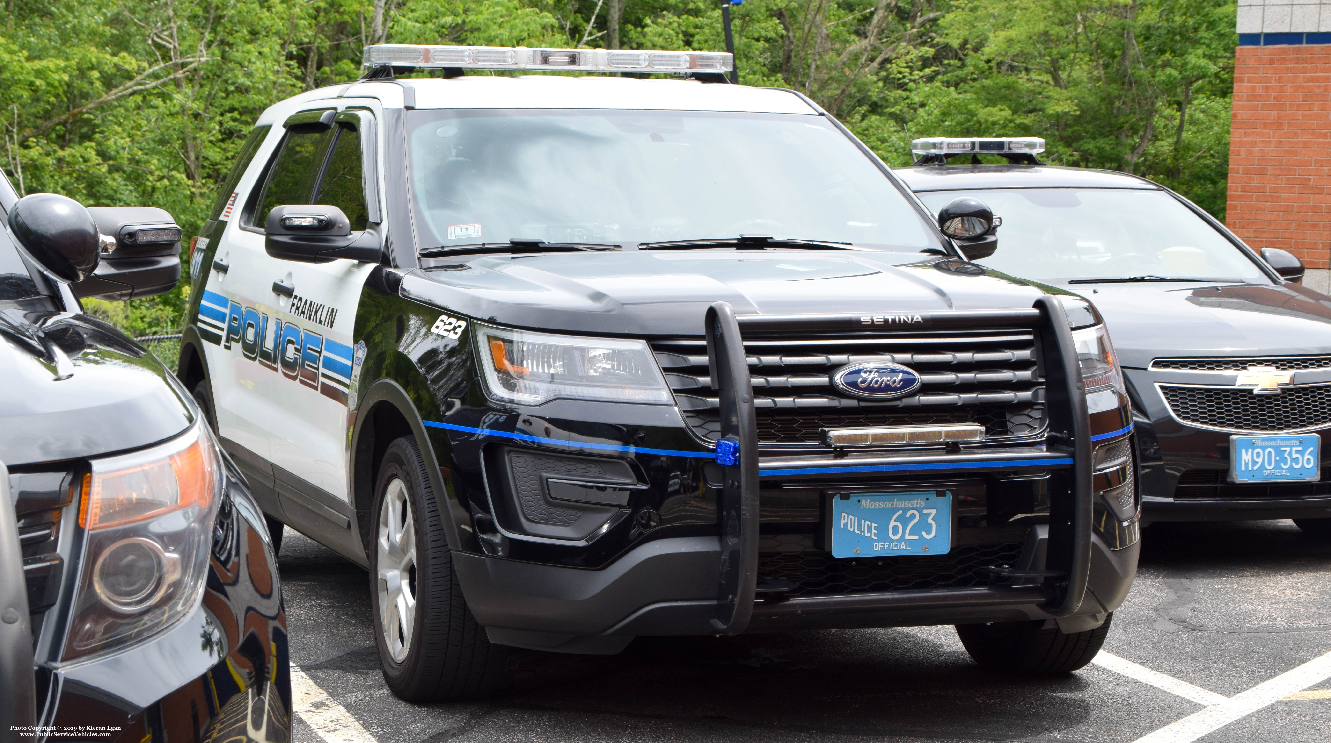 A photo  of Franklin Police
            Cruiser 623, a 2016-2019 Ford Police Interceptor Utility             taken by Kieran Egan