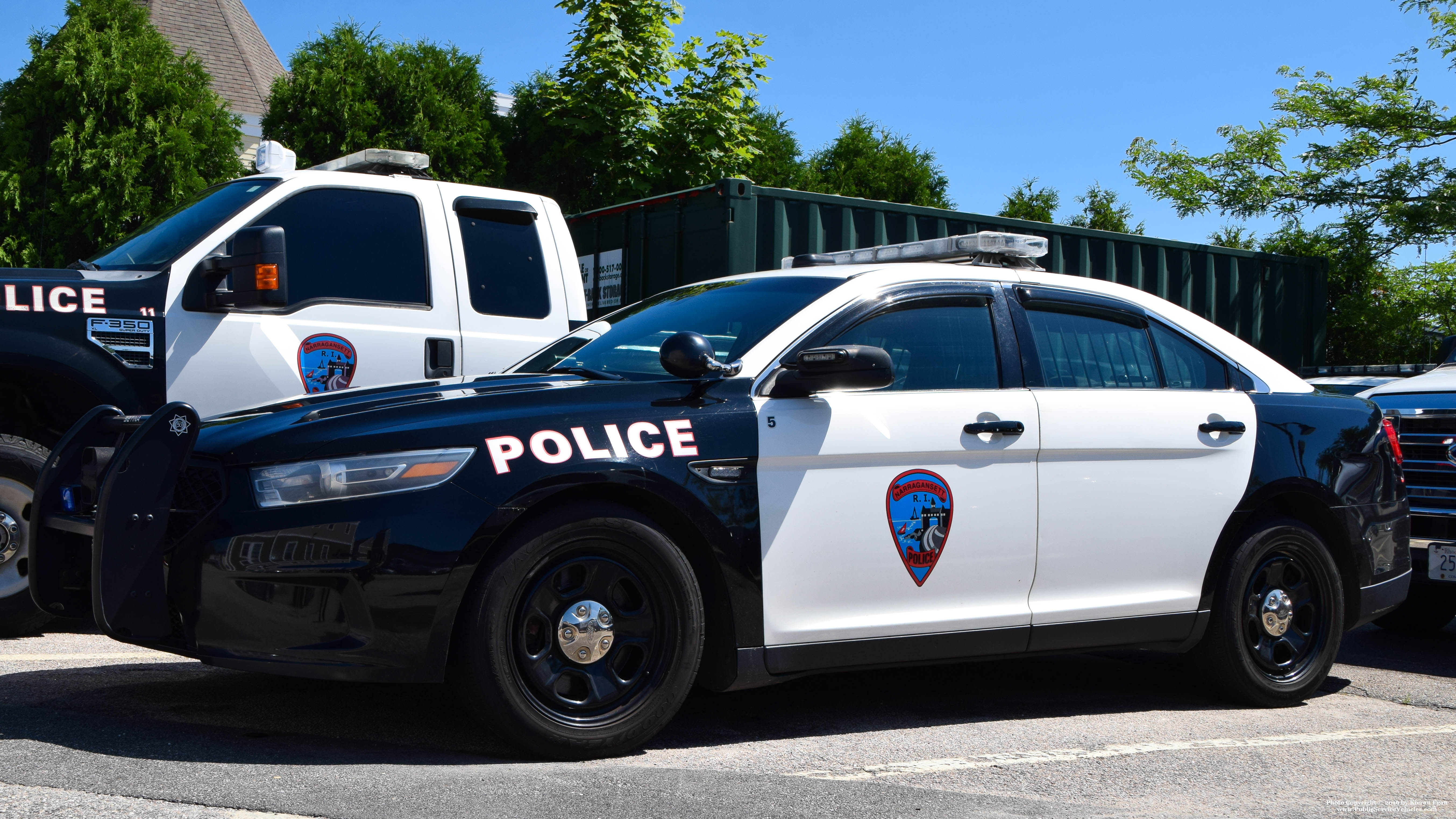 A photo  of Narragansett Police
            Car 5, a 2015 Ford Police Interceptor Sedan             taken by Kieran Egan