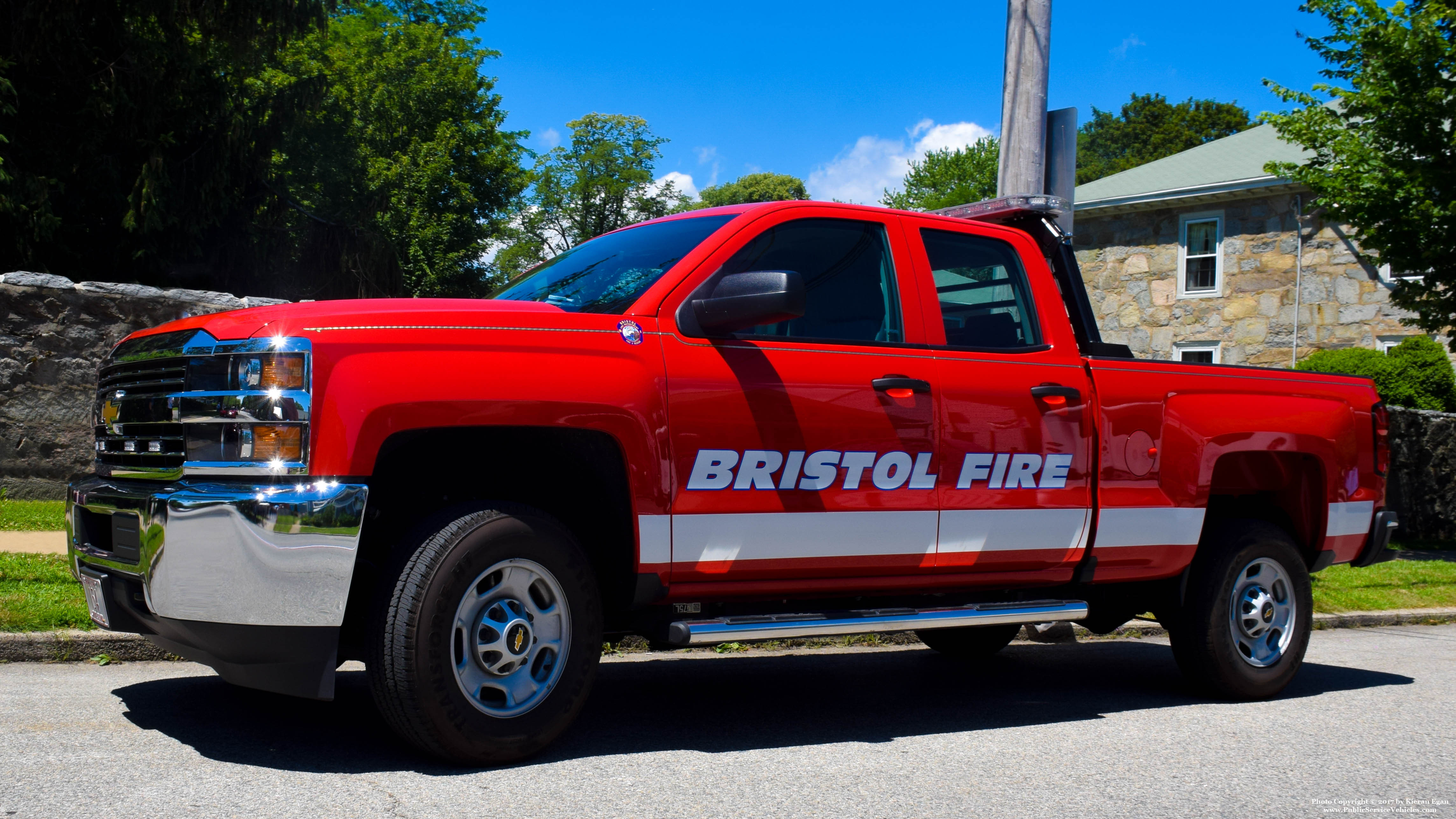 A photo  of Bristol Fire
            Truck 7, a 2016 Chevrolet 2500             taken by Kieran Egan