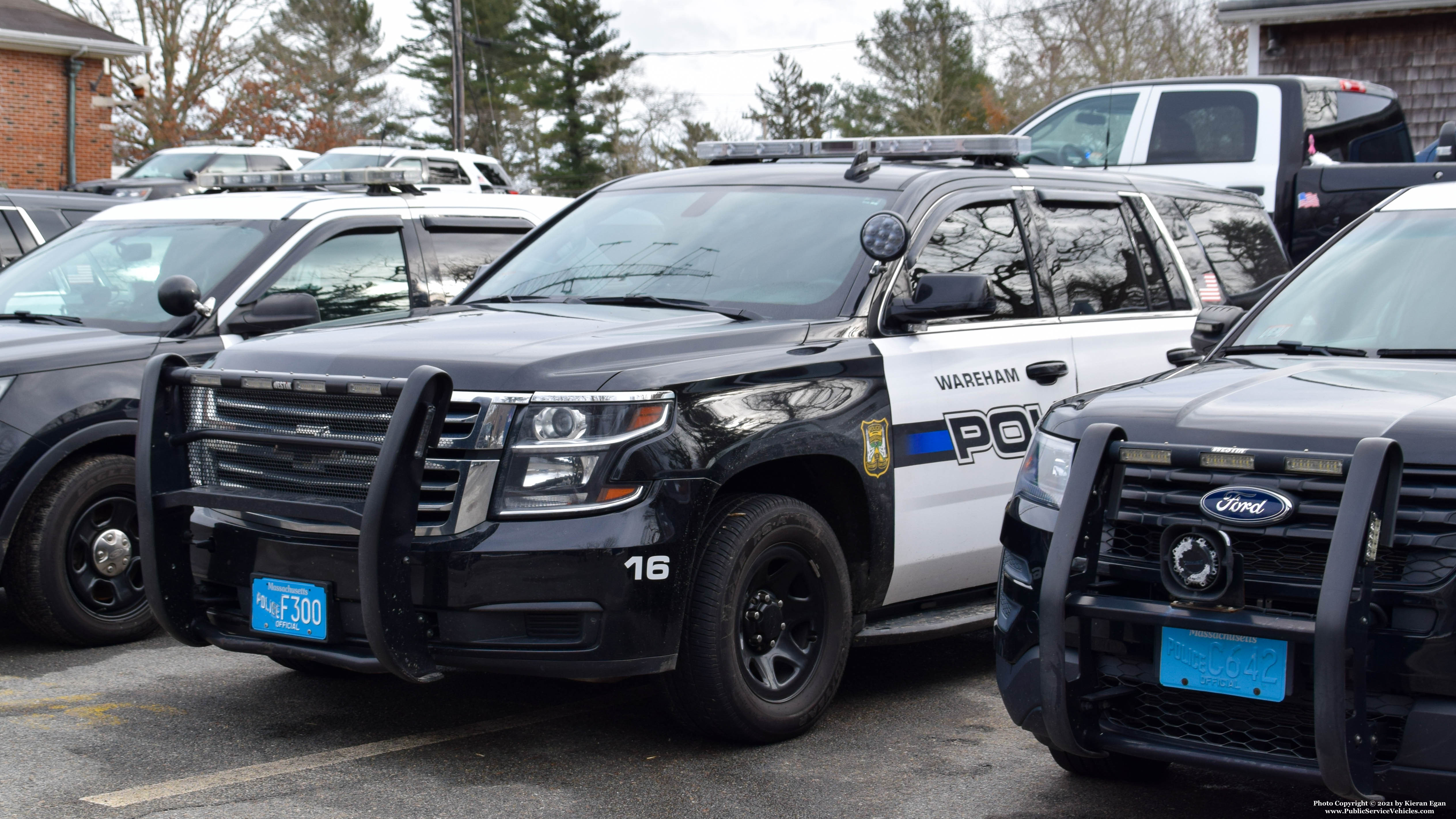 A photo  of Wareham Police
            W-16, a 2020 Chevrolet Tahoe             taken by Kieran Egan
