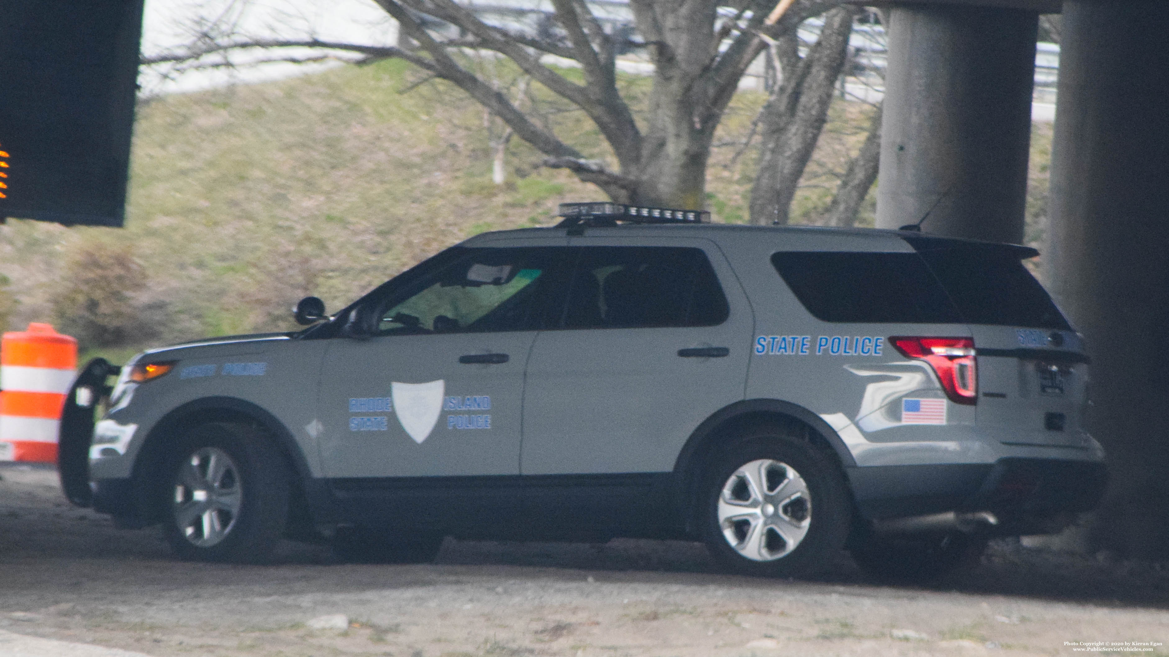 A photo  of Rhode Island State Police
            Cruiser 145, a 2013-2015 Ford Police Interceptor Utility             taken by Kieran Egan
