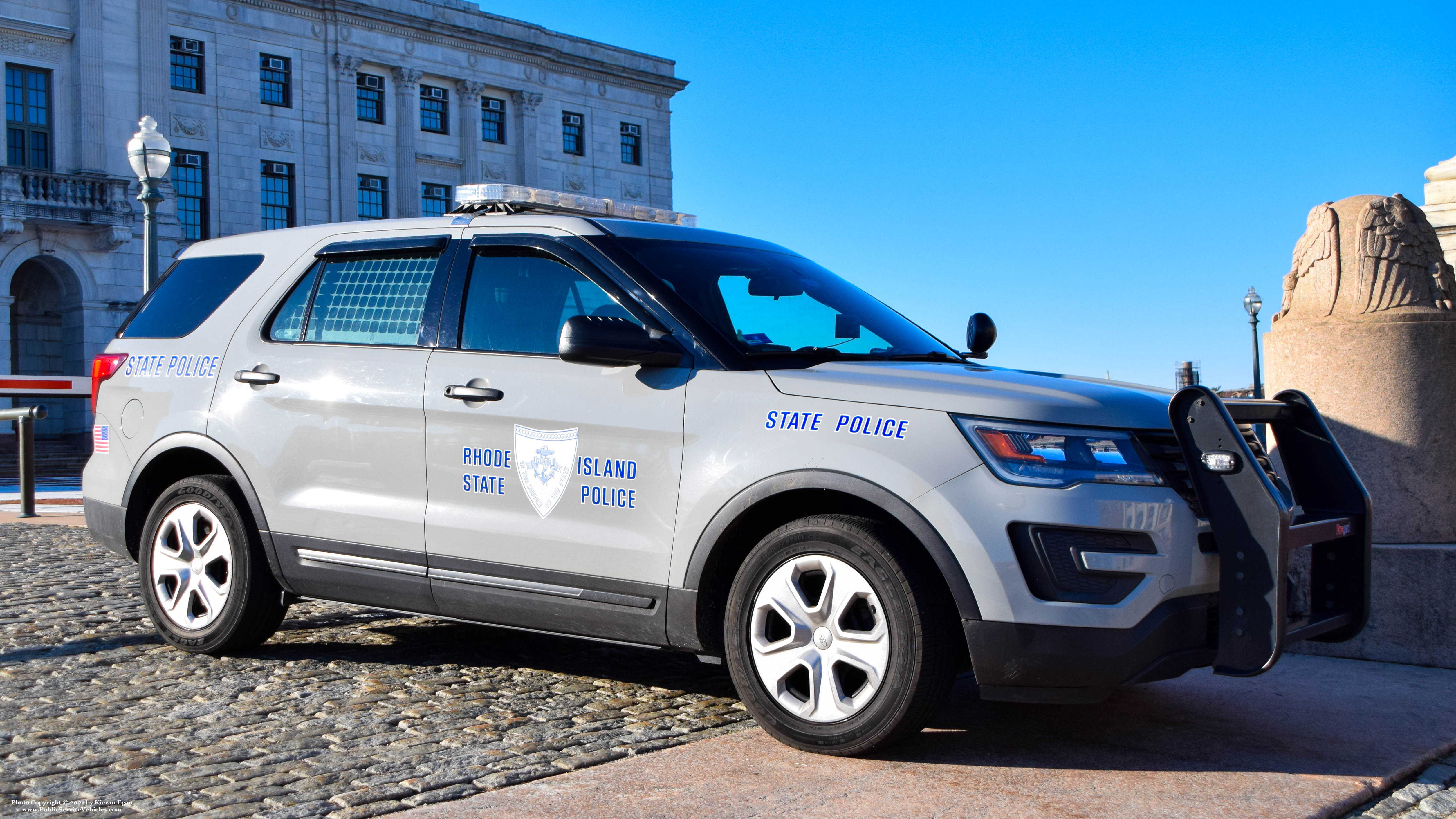 A photo  of Rhode Island State Police
            Cruiser 43, a 2017 Ford Police Interceptor Utility             taken by Kieran Egan