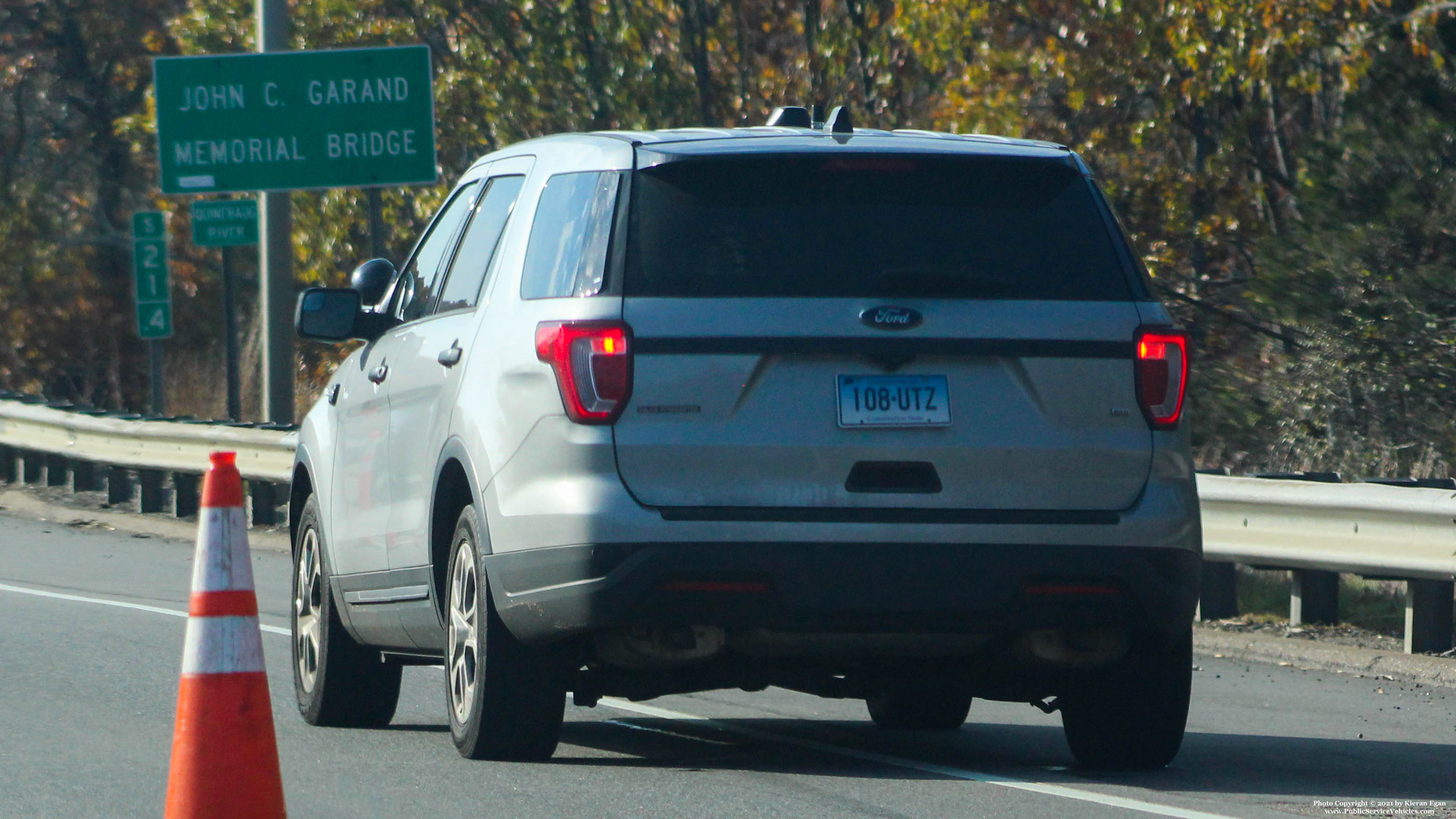 A photo  of Connecticut State Police
            Cruiser 108, a 2016-2019 Ford Police Interceptor Utility             taken by Kieran Egan