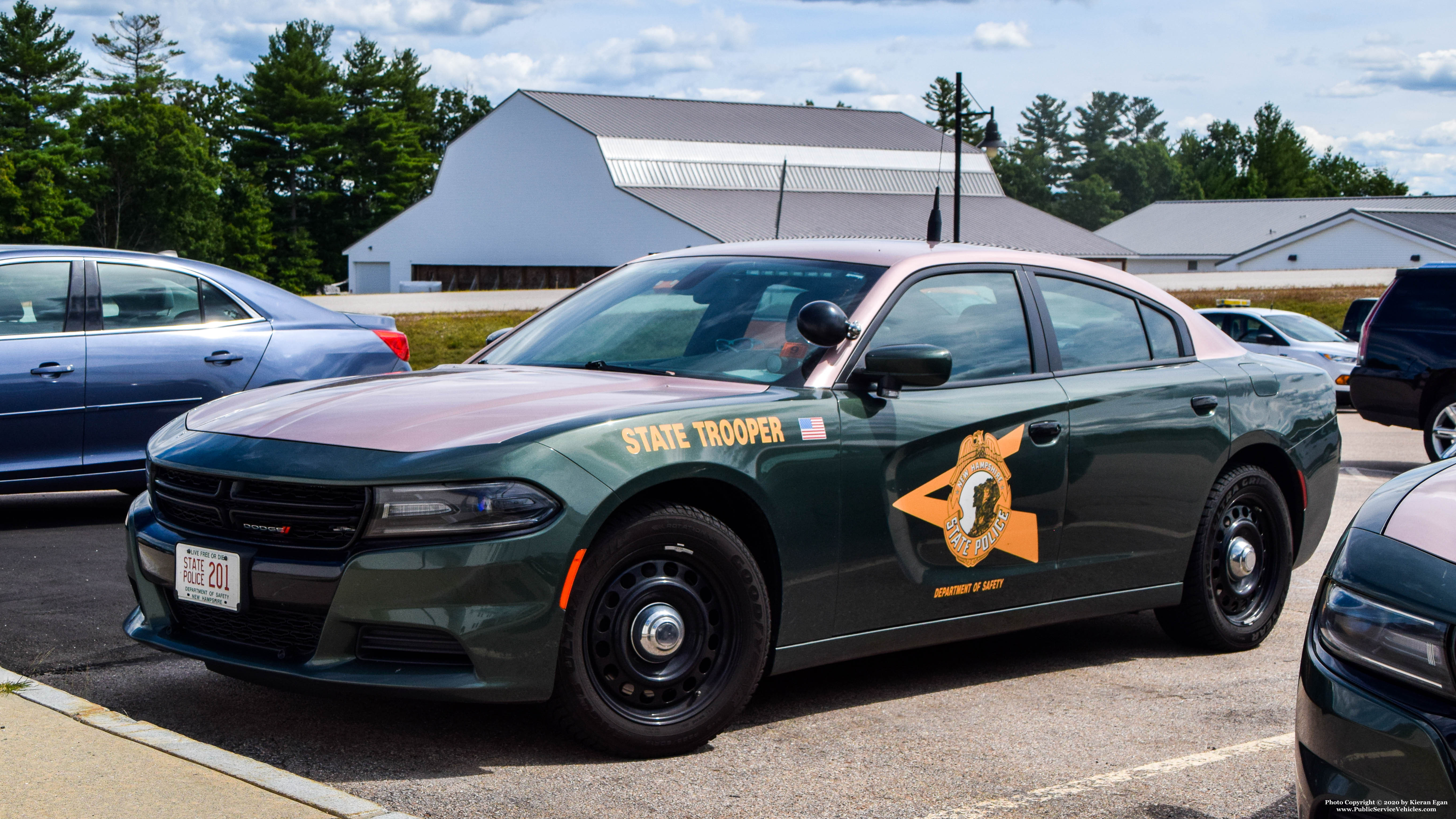 A photo  of New Hampshire State Police
            Cruiser 201, a 2015-2019 Dodge Charger             taken by Kieran Egan