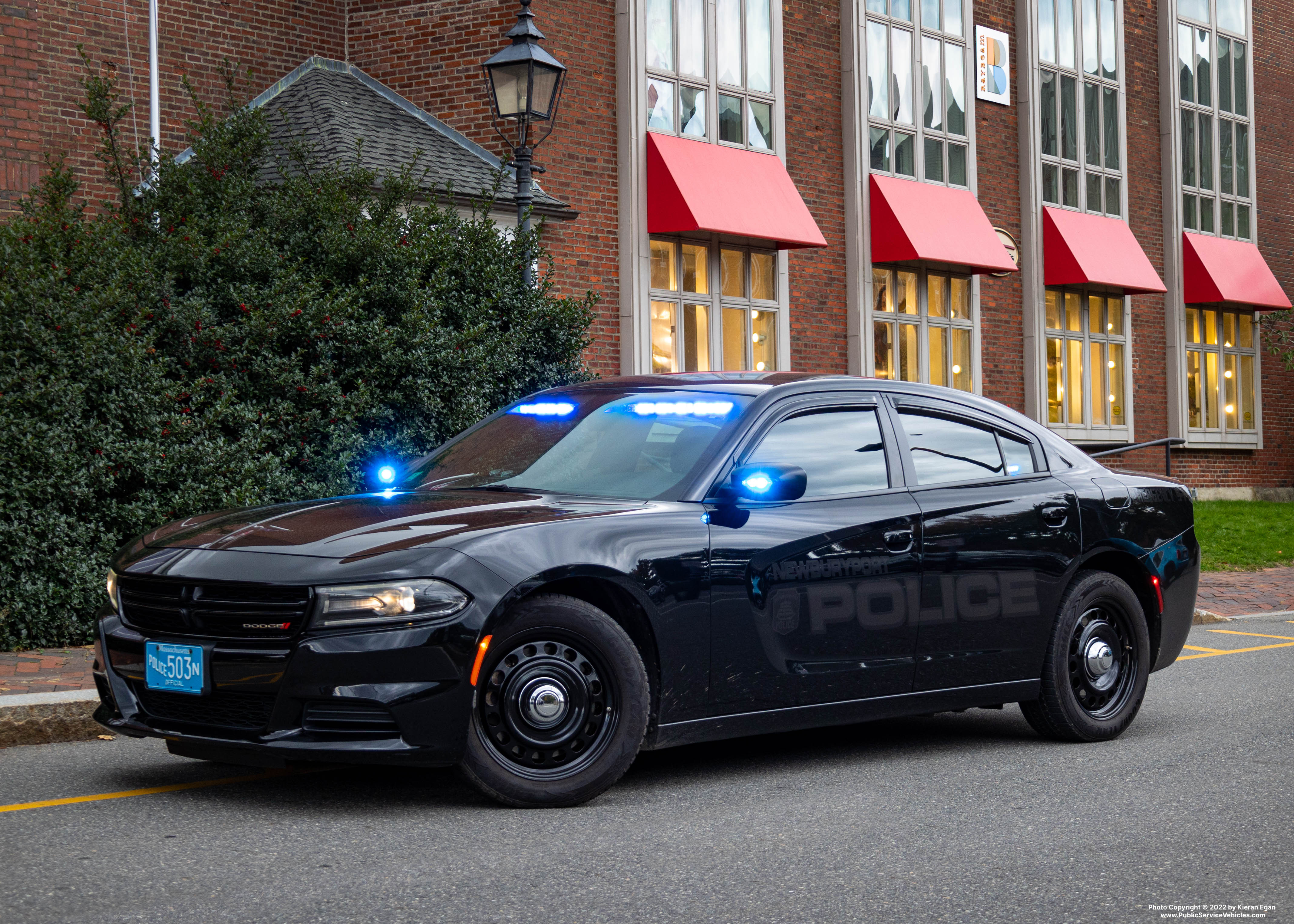 A photo  of Newburyport Police
            Cruiser 503, a 2019 Dodge Charger             taken by Kieran Egan