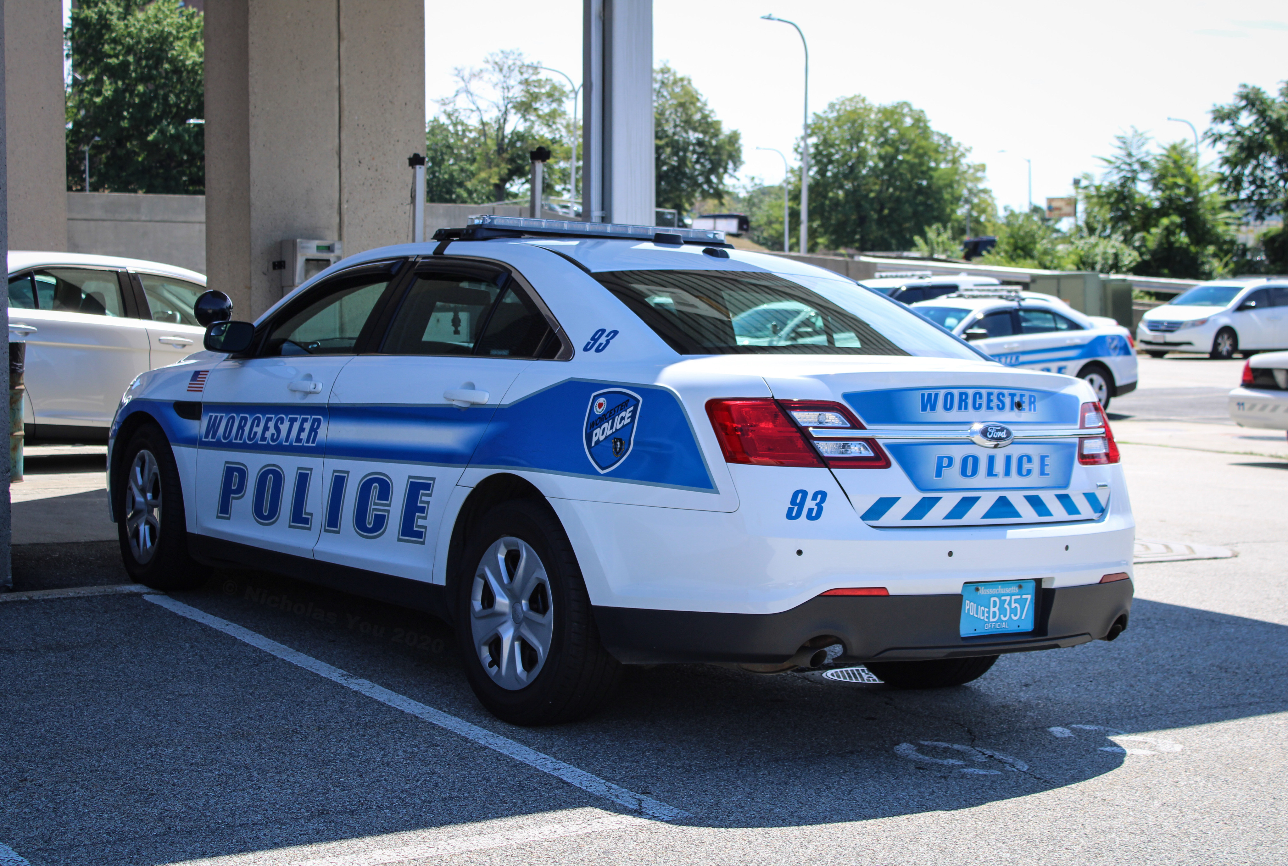 A photo  of Worcester Police
            Cruiser 93, a 2019 Ford Police Interceptor Sedan             taken by Nicholas You
