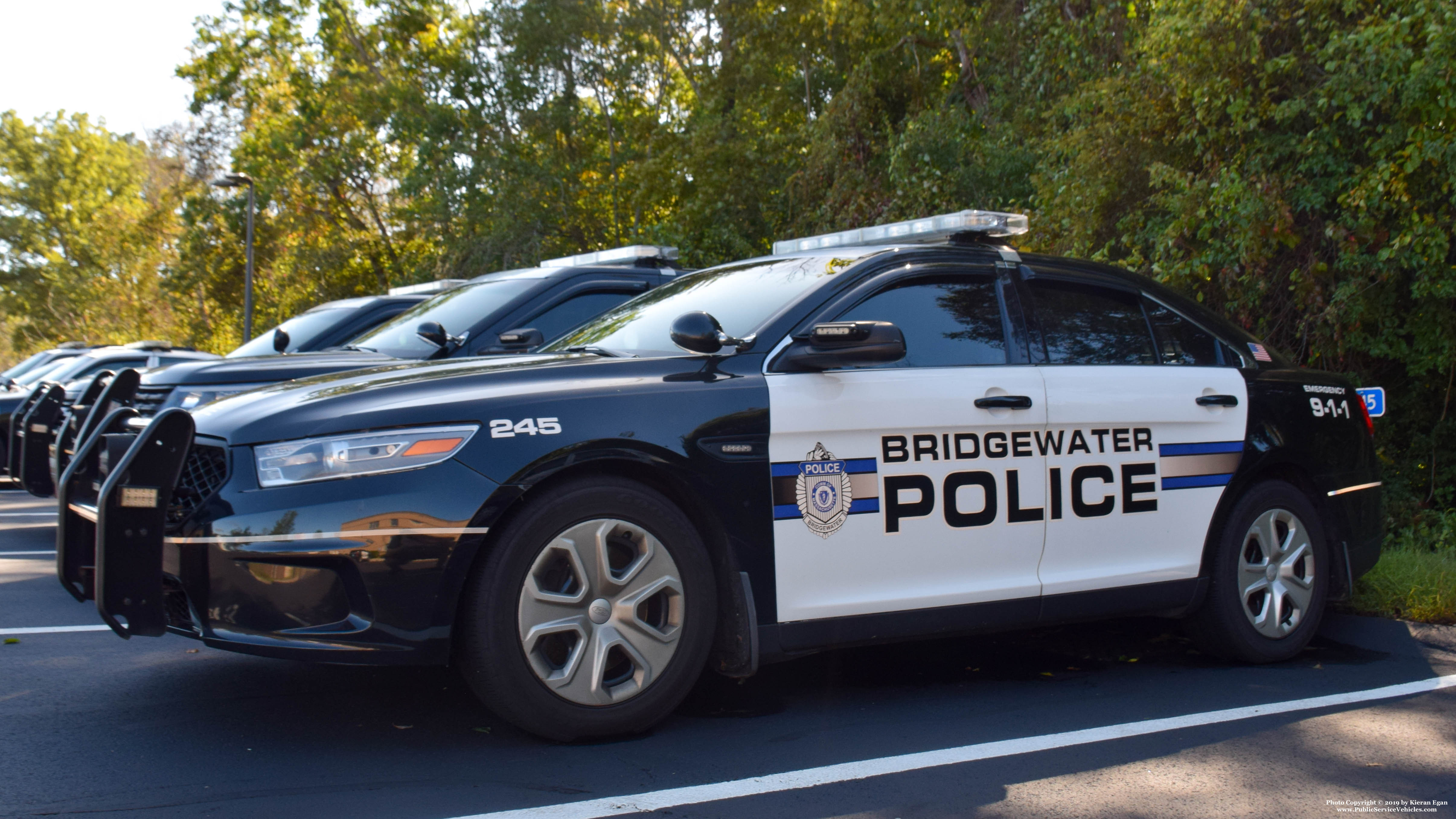 A photo  of Bridgewater Police
            Cruiser 245, a 2013-2017 Ford Police Interceptor Sedan             taken by Kieran Egan