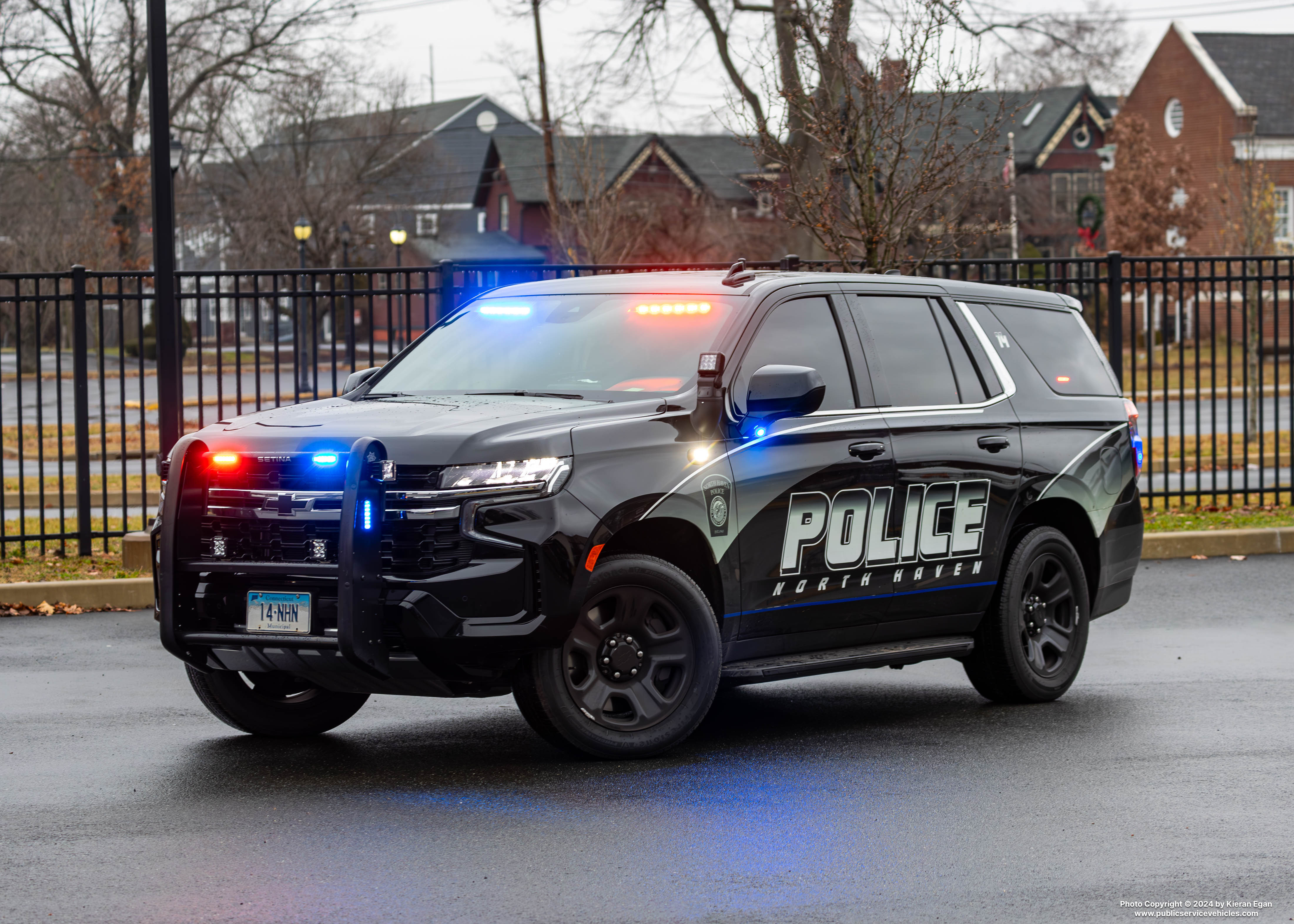A photo  of North Haven Police
            Car 14, a 2021-2023 Chevrolet Tahoe             taken by Kieran Egan