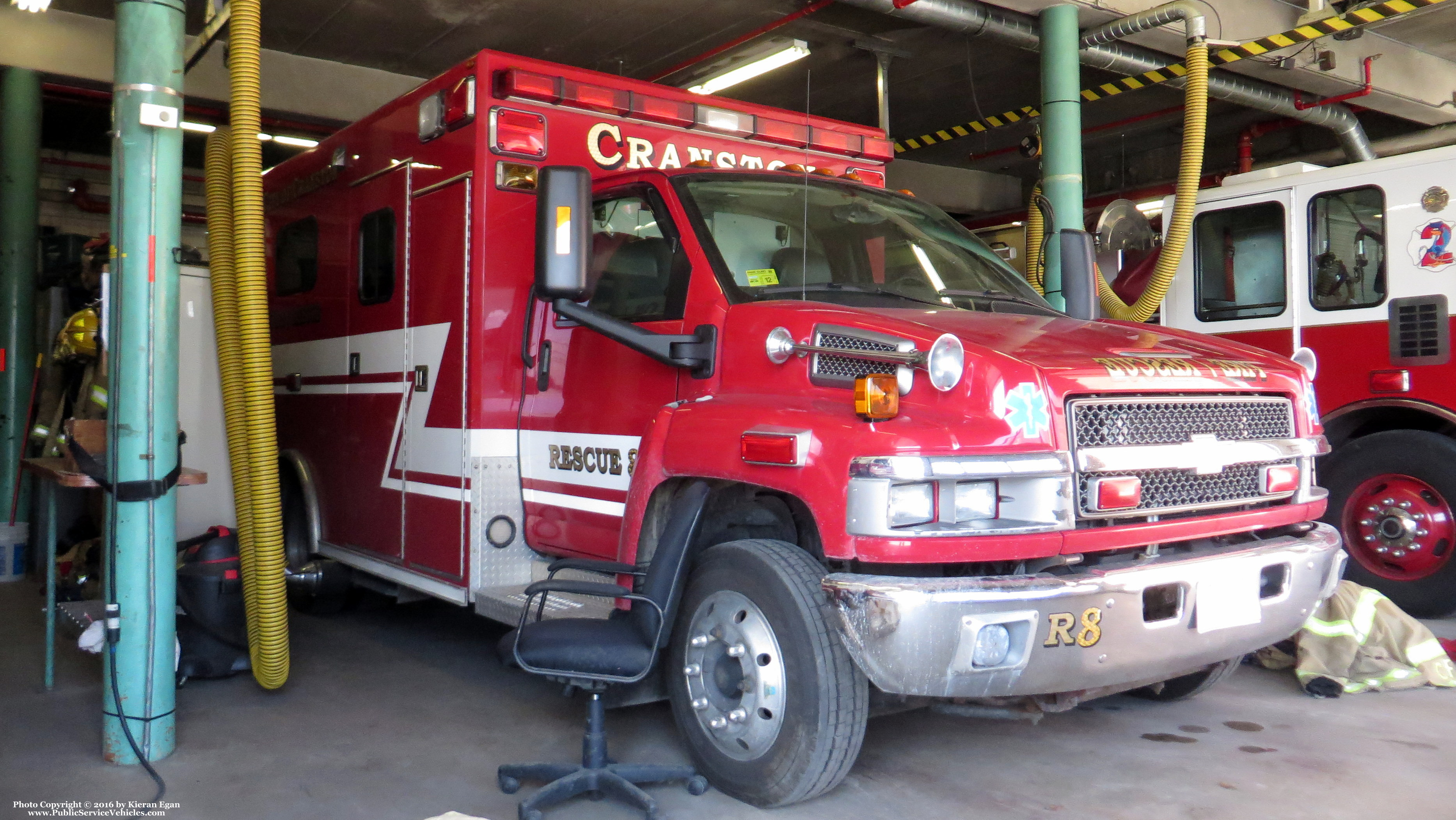 A photo  of Cranston Fire
            Rescue 8, a 2007 Chevrolet C4500             taken by Kieran Egan