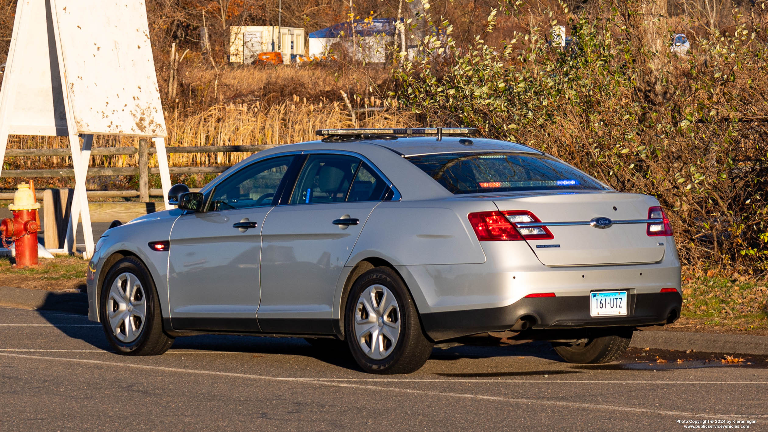 A photo  of Connecticut State Police
            Cruiser 161, a 2013-2019 Ford Police Interceptor Sedan             taken by Kieran Egan