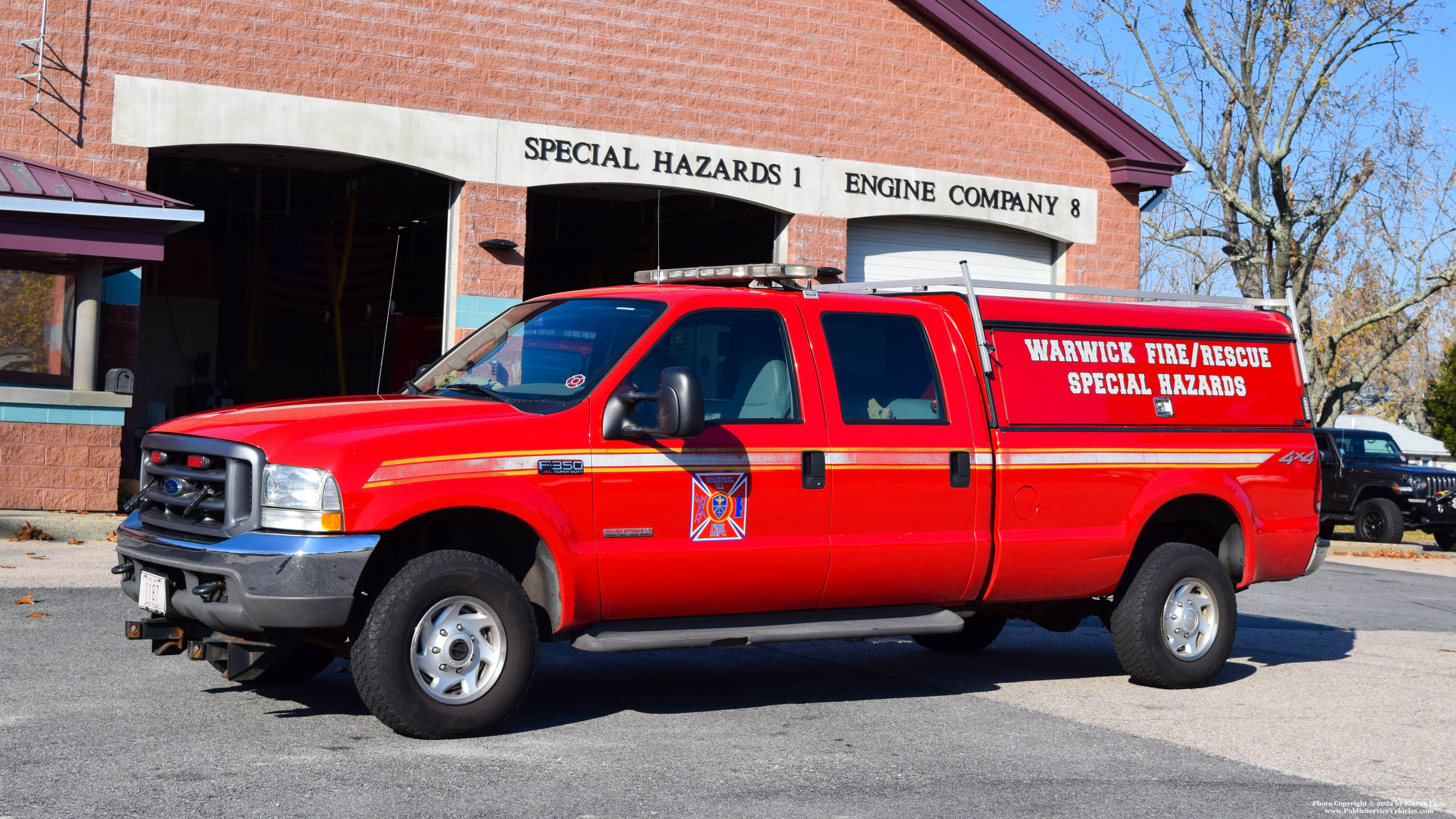 A photo  of Warwick Fire
            Special Hazards 3, a 2005 Ford F-350 CrewCab 4x4             taken by Kieran Egan