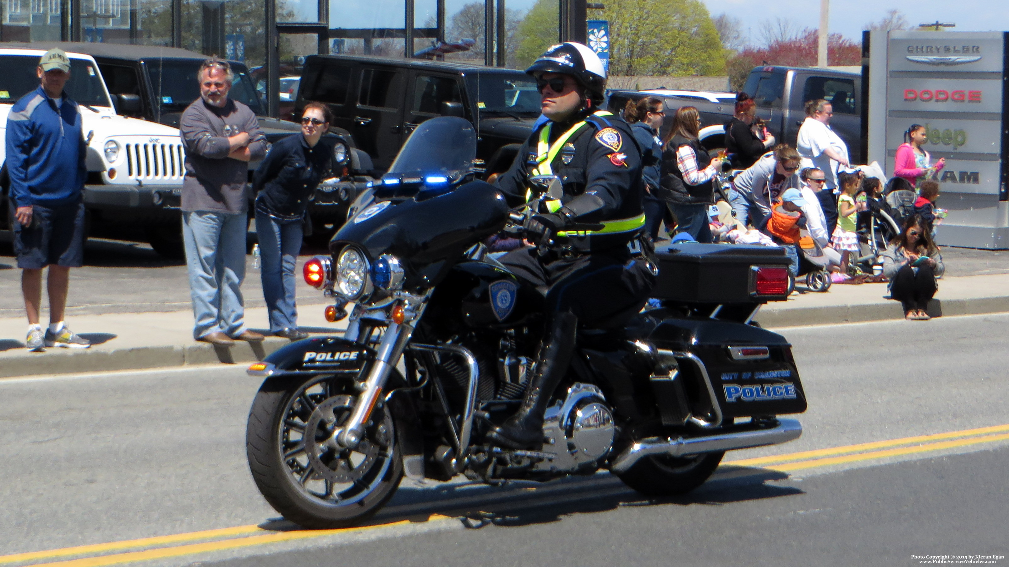 A photo  of Cranston Police
            Motorcycle 1, a 2010-2015 Harley Davidson Electra Glide             taken by Kieran Egan