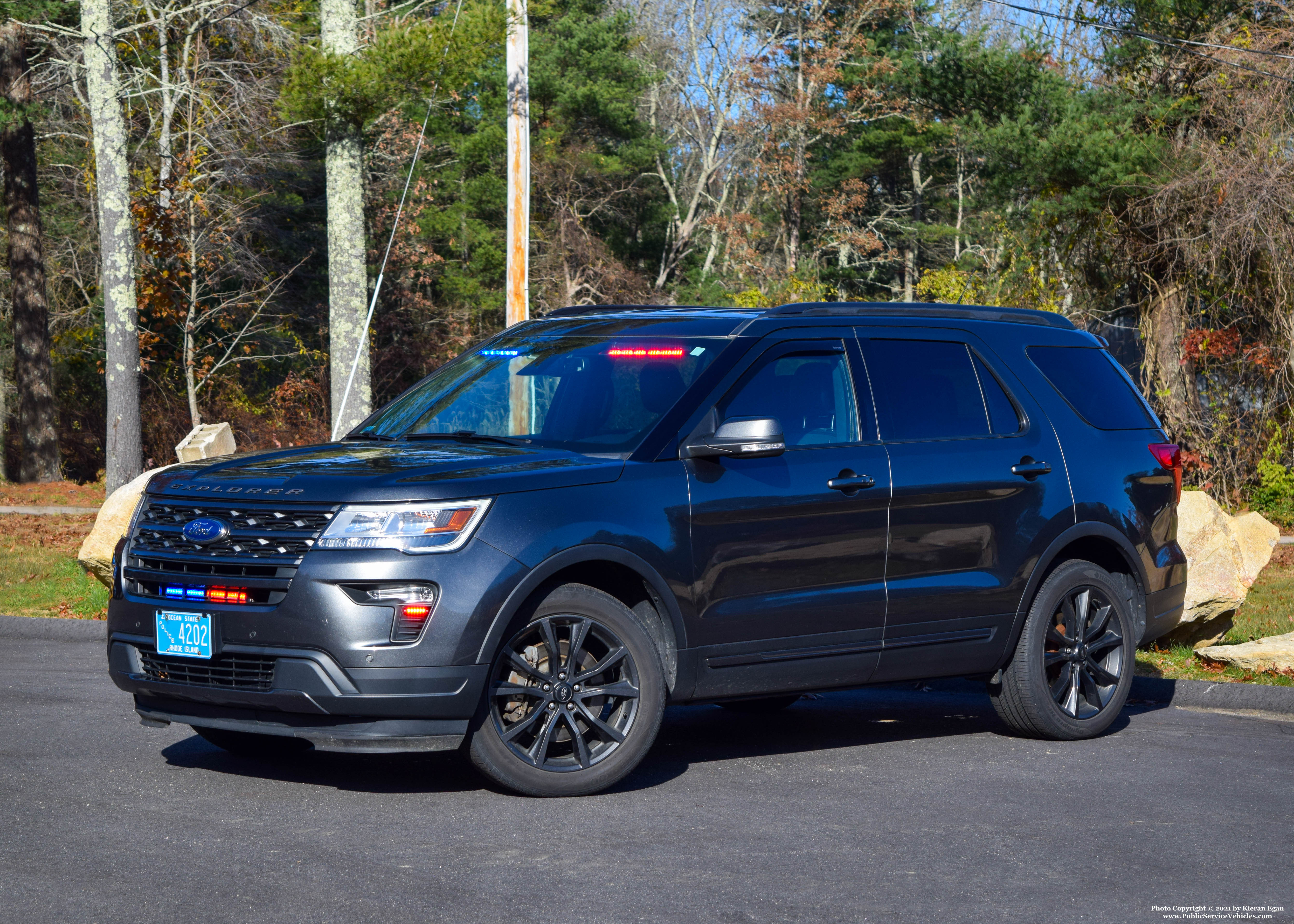 A photo  of Narragansett Indian Tribal Police
            Car 4, a 2018 Ford Explorer             taken by Kieran Egan