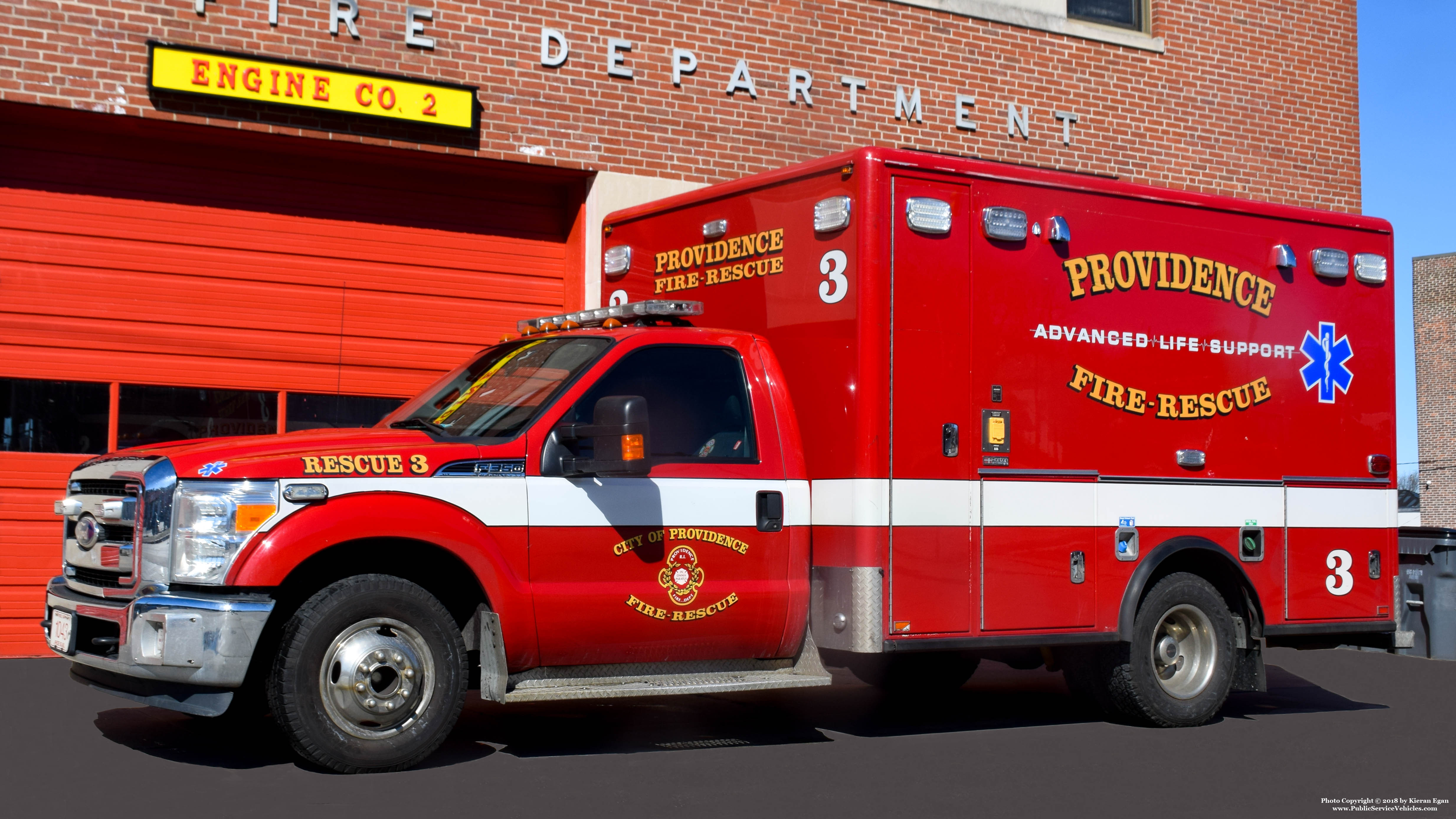 A photo  of Providence Fire
            Rescue 3, a 2011 Ford F-350/Horton             taken by Kieran Egan