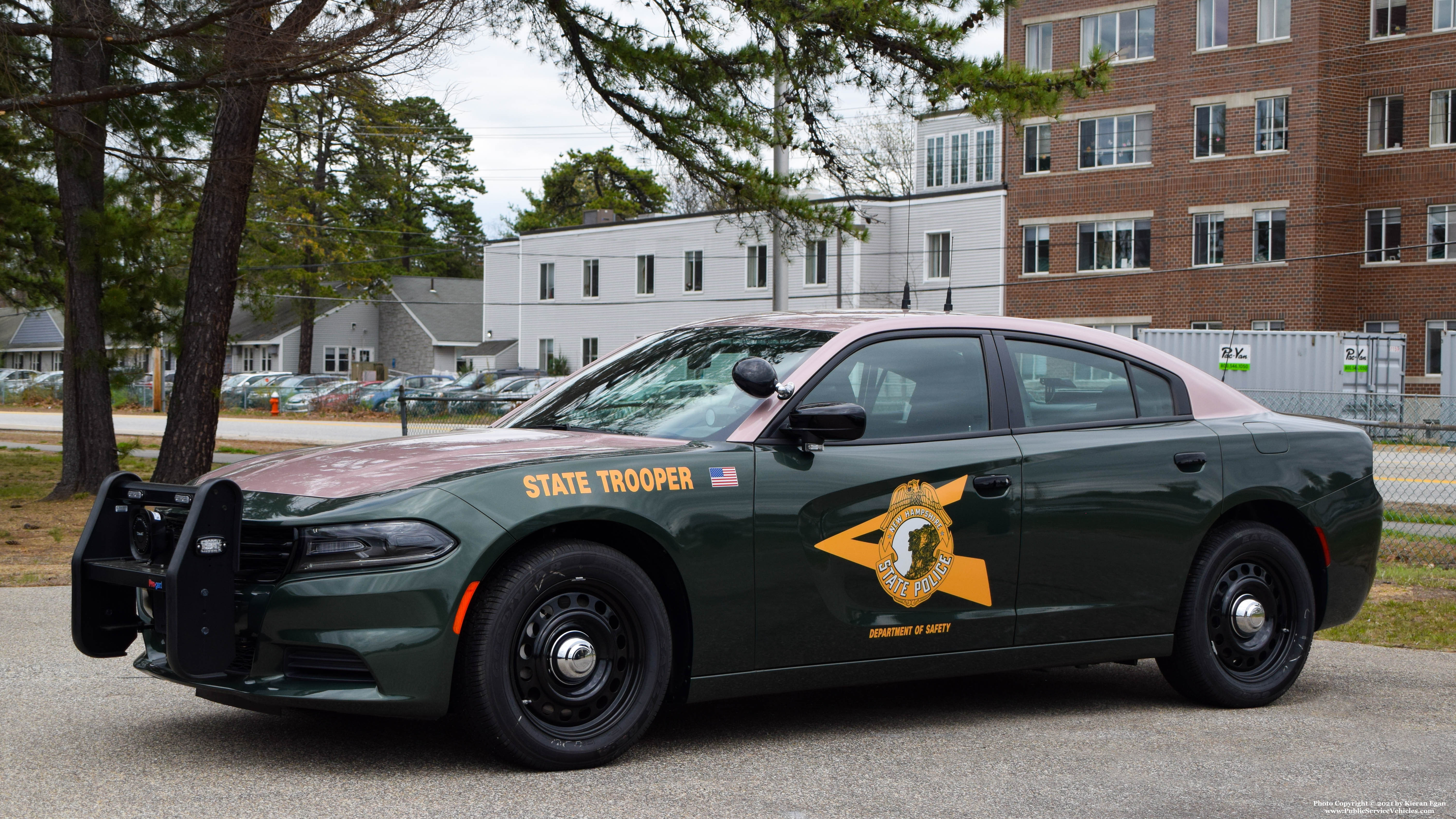 A photo  of New Hampshire State Police
            Cruiser 409, a 2020 Dodge Charger             taken by Kieran Egan
