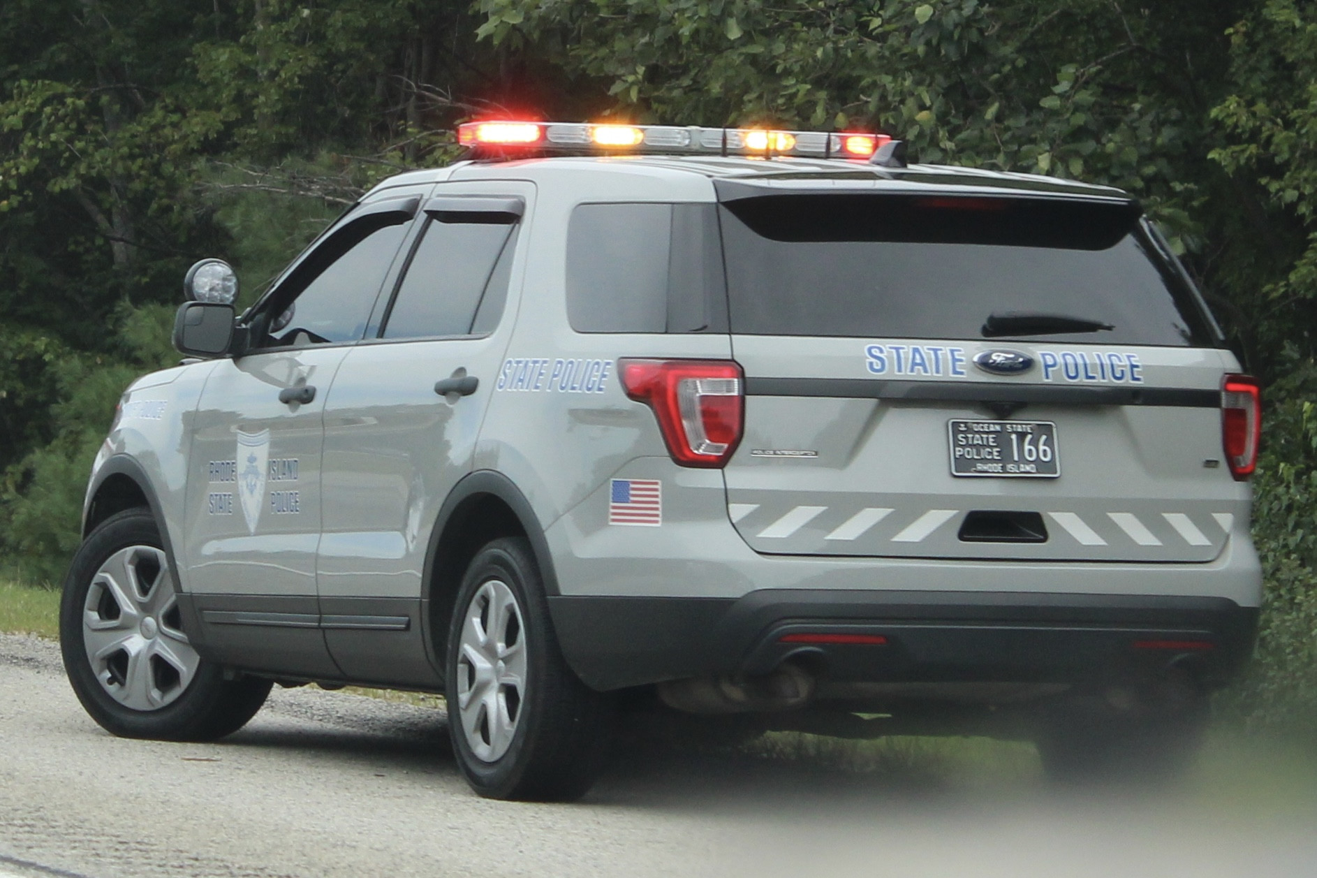 A photo  of Rhode Island State Police
            Cruiser 166, a 2017 Ford Police Interceptor Utility             taken by @riemergencyvehicles