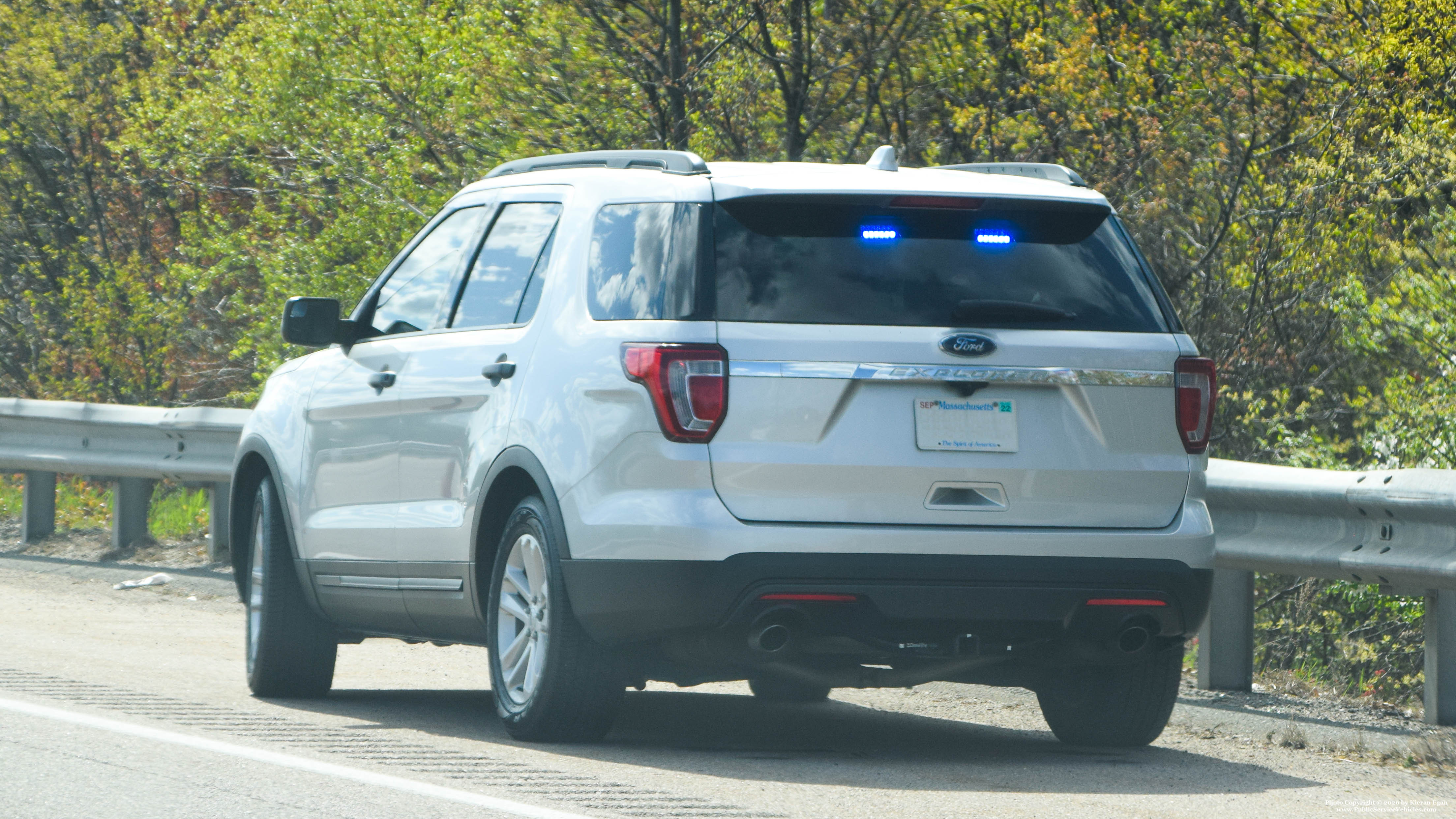 A photo  of Massachusetts State Police
            Unmarked Unit, a 2016-2019 Ford Explorer             taken by Kieran Egan