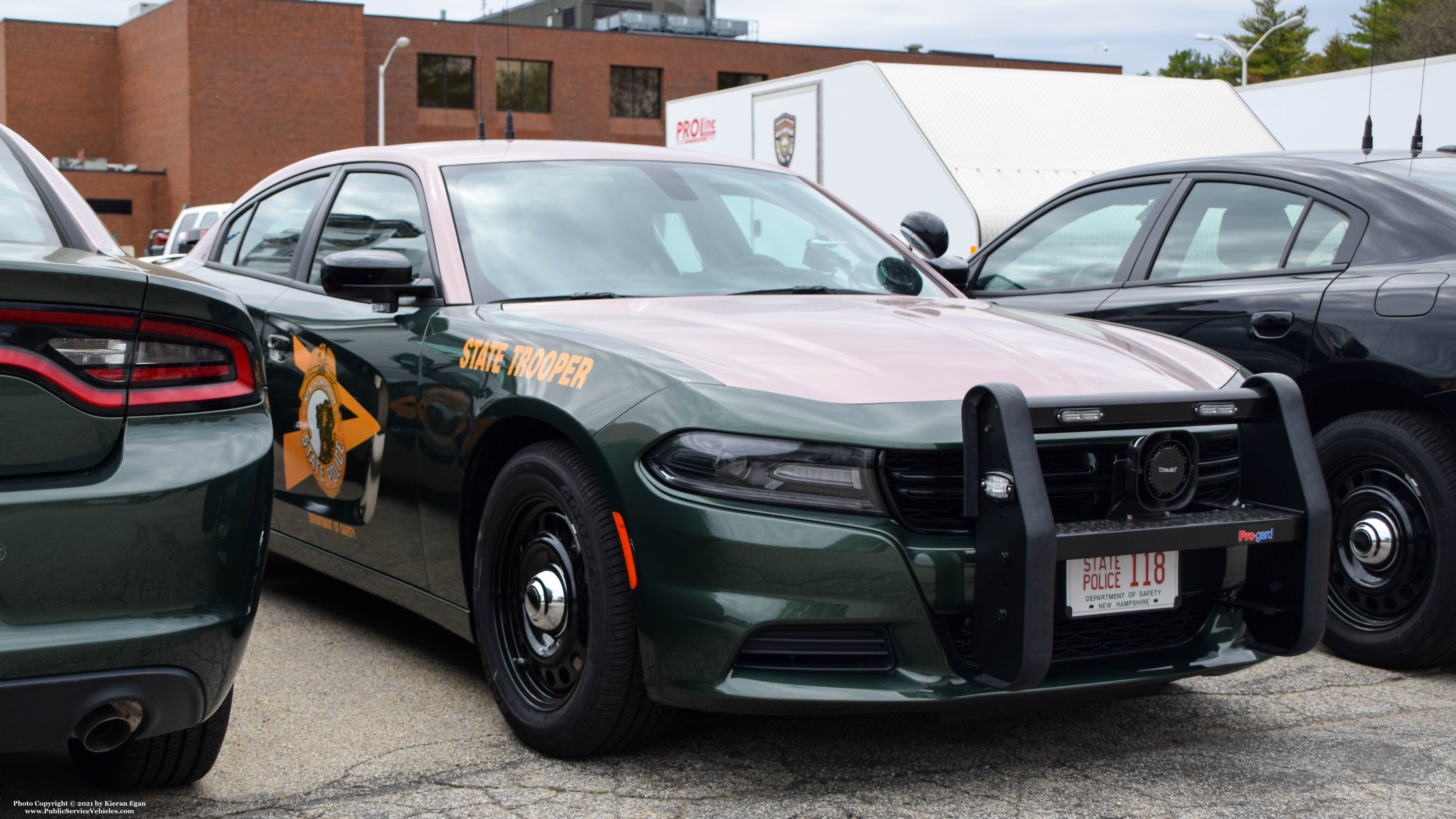 A photo  of New Hampshire State Police
            Cruiser 118, a 2020 Dodge Charger             taken by Kieran Egan