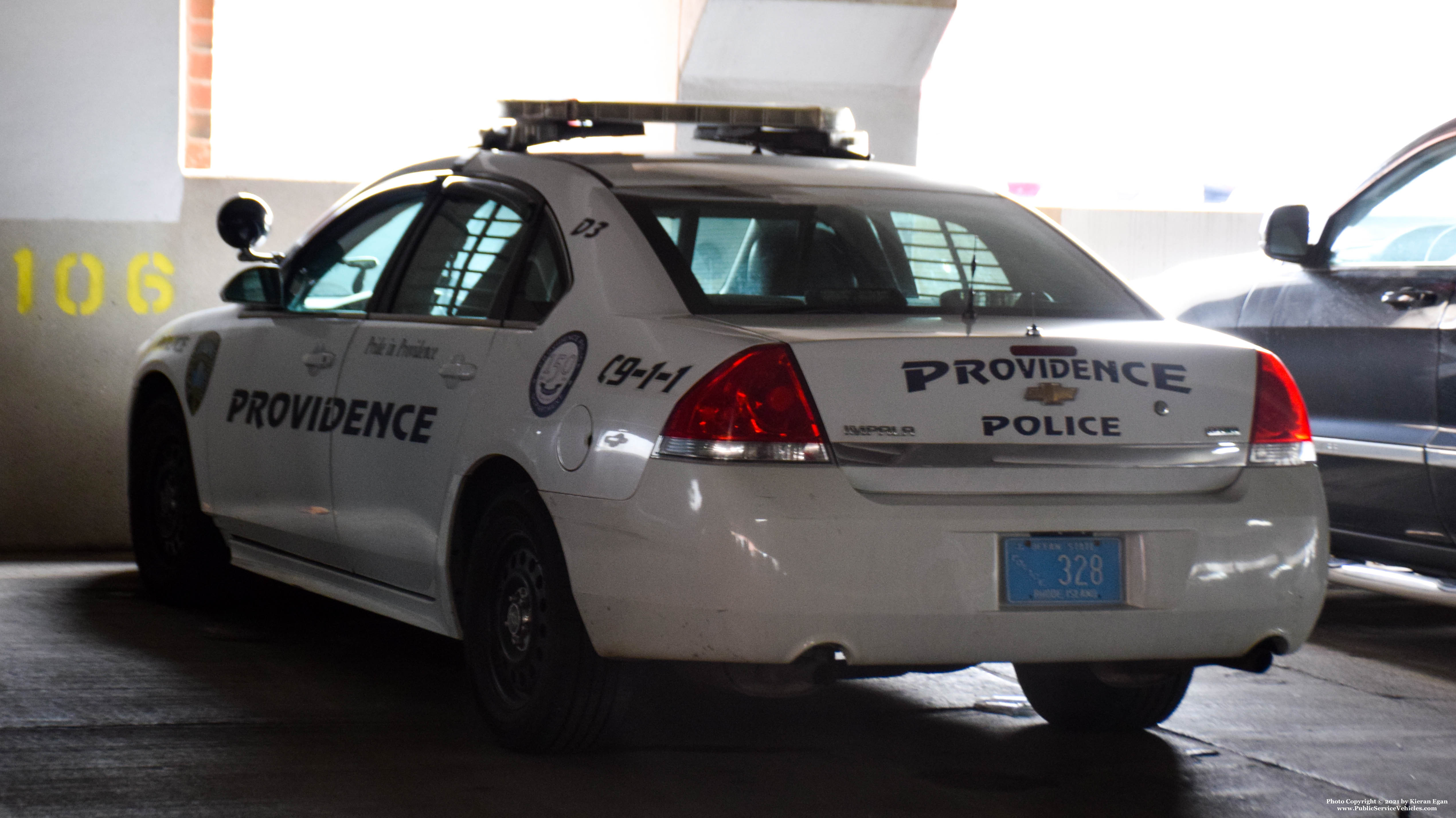 A photo  of Providence Police
            Cruiser 328, a 2006-2013 Chevrolet Impala             taken by Kieran Egan