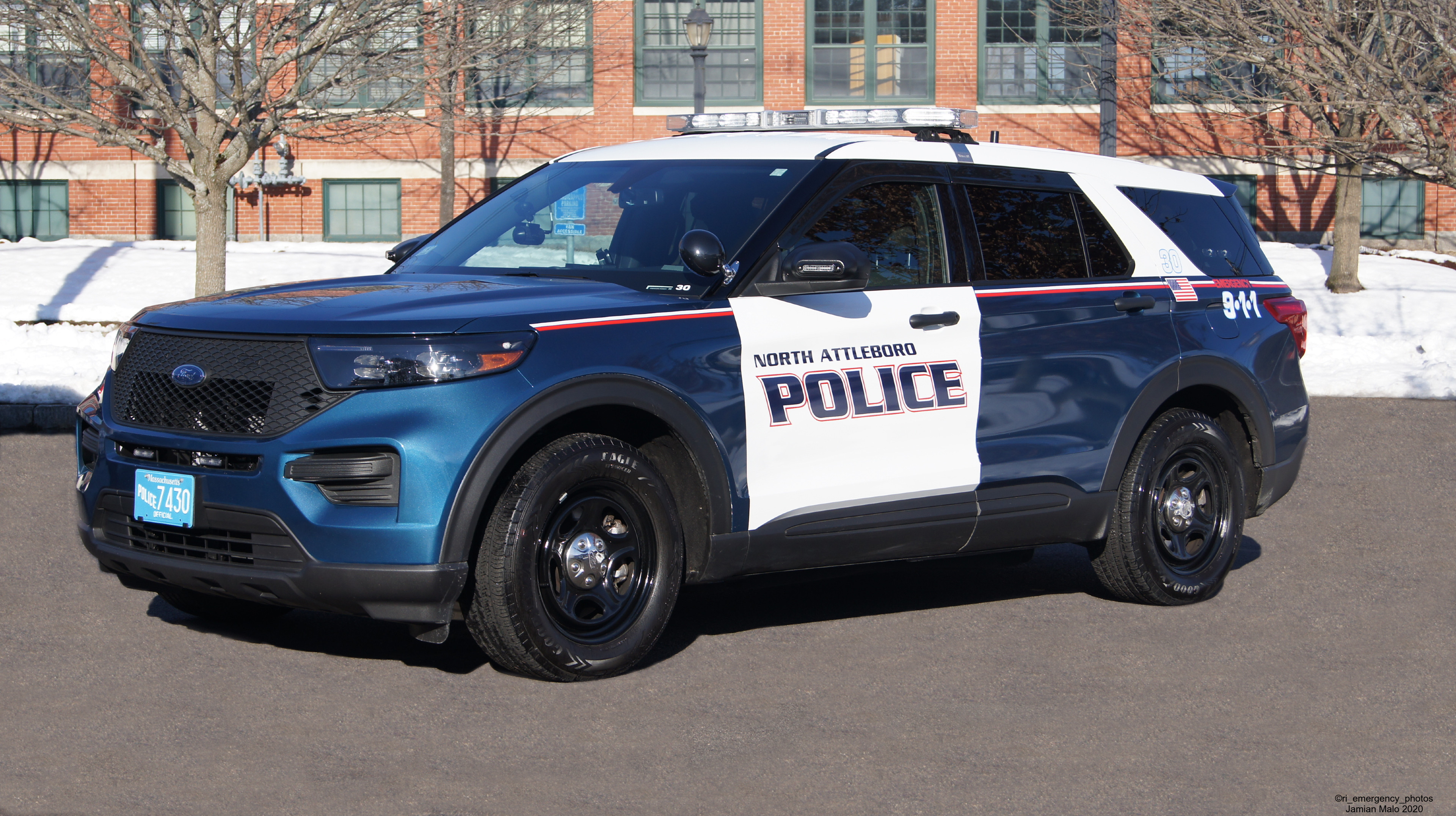 A photo  of North Attleborough Police
            Cruiser 30, a 2020 Ford Police Interceptor Utility             taken by Jamian Malo