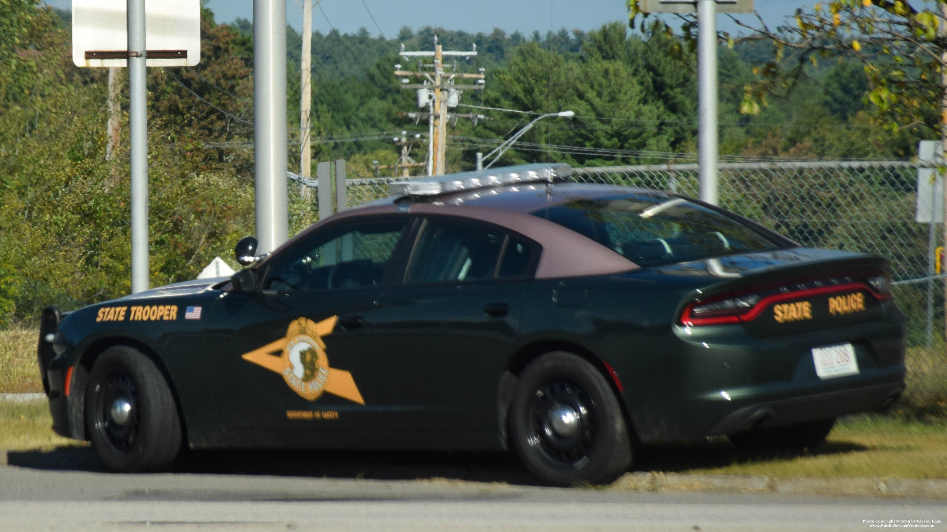 A photo  of New Hampshire State Police
            Cruiser 208, a 2015-2019 Dodge Charger             taken by Kieran Egan
