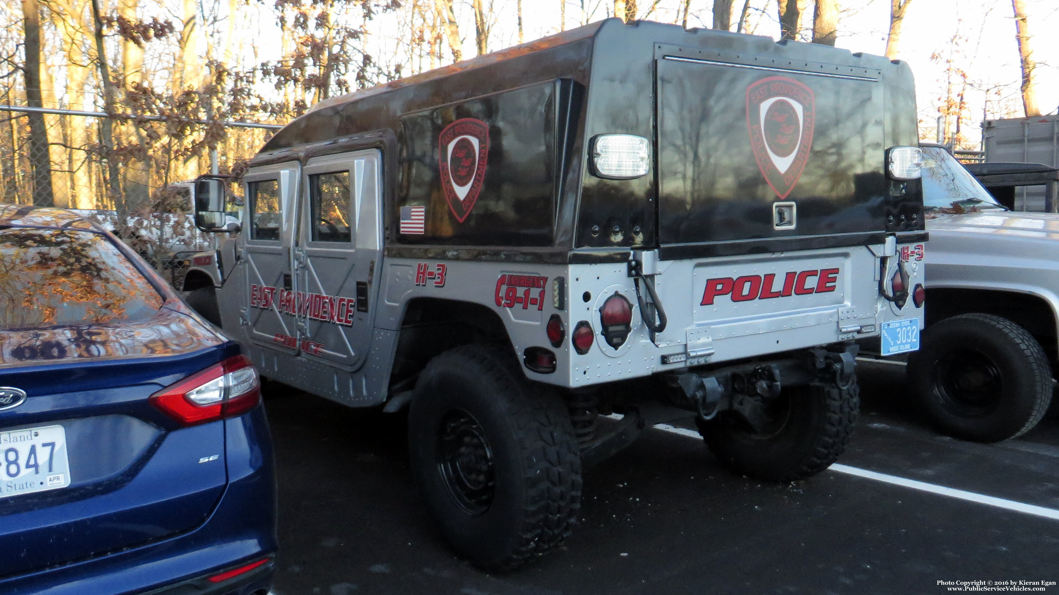 A photo  of East Providence Police
            Humvee 2, a 1990-2000 AM General Humvee             taken by Kieran Egan