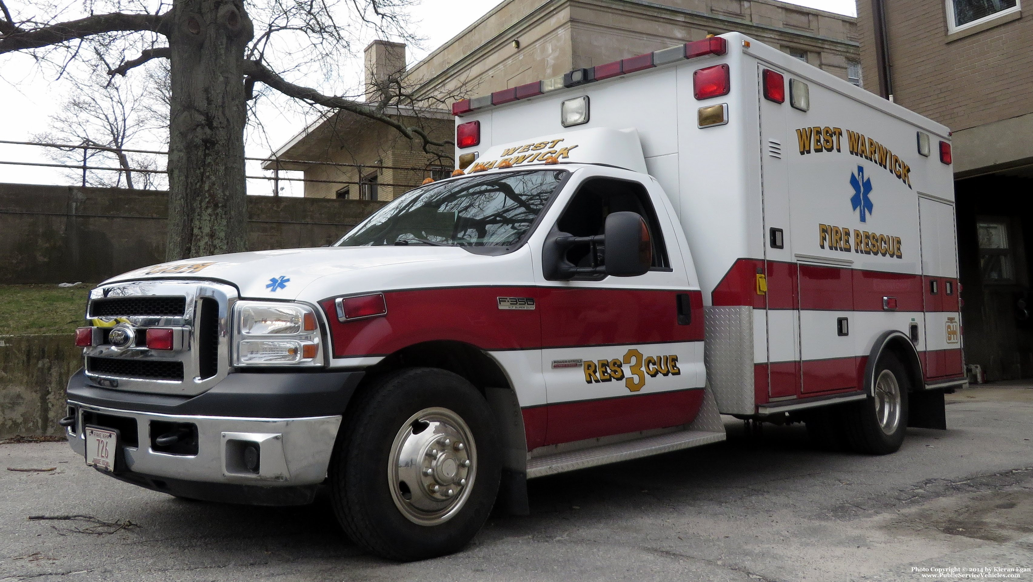 A photo  of West Warwick Fire
            Rescue 3, a 2006 Ford F-350 XLT             taken by Kieran Egan