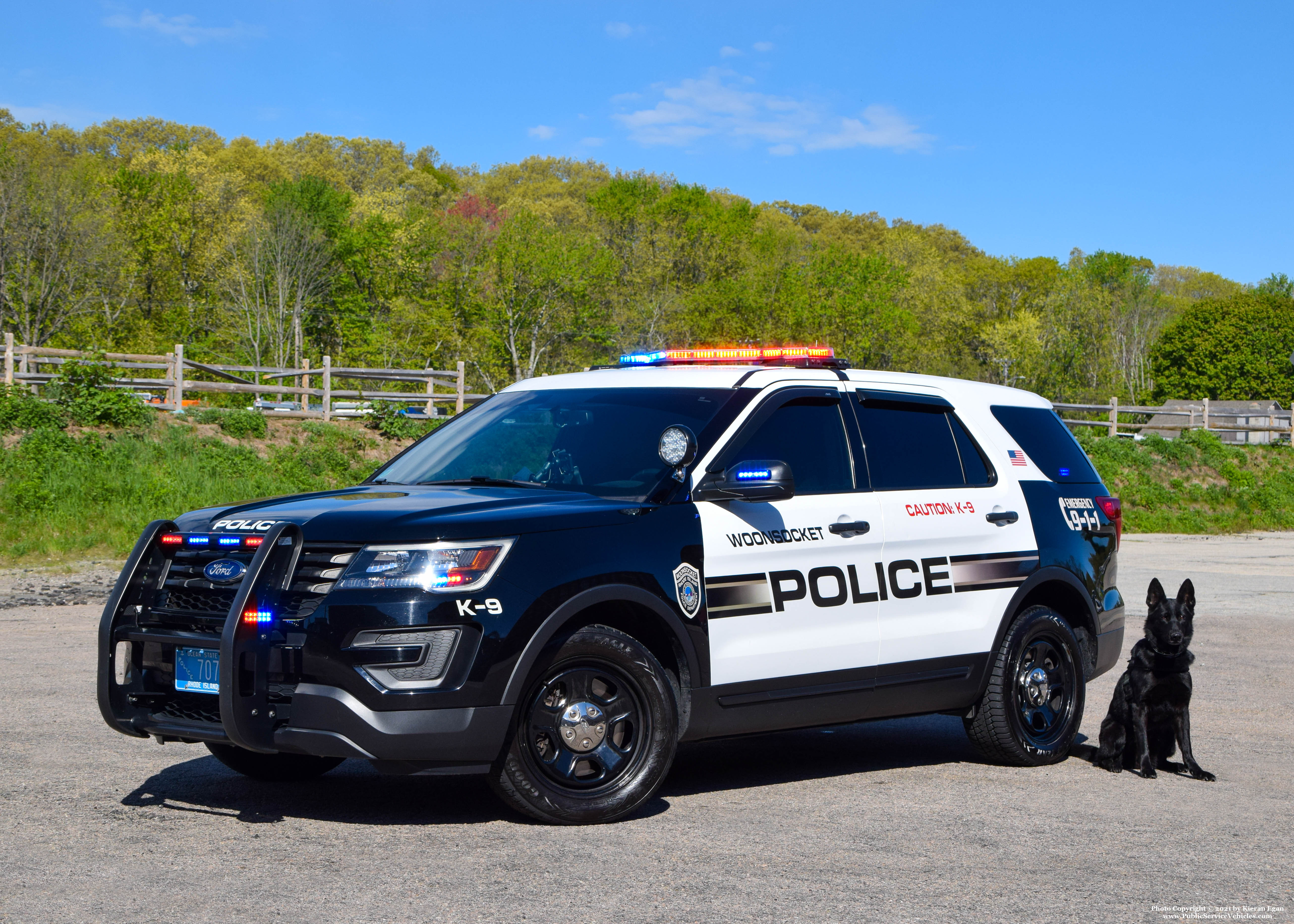 A photo  of Woonsocket Police
            K-9 Unit, a 2016-2019 Ford Police Interceptor Utility             taken by Kieran Egan