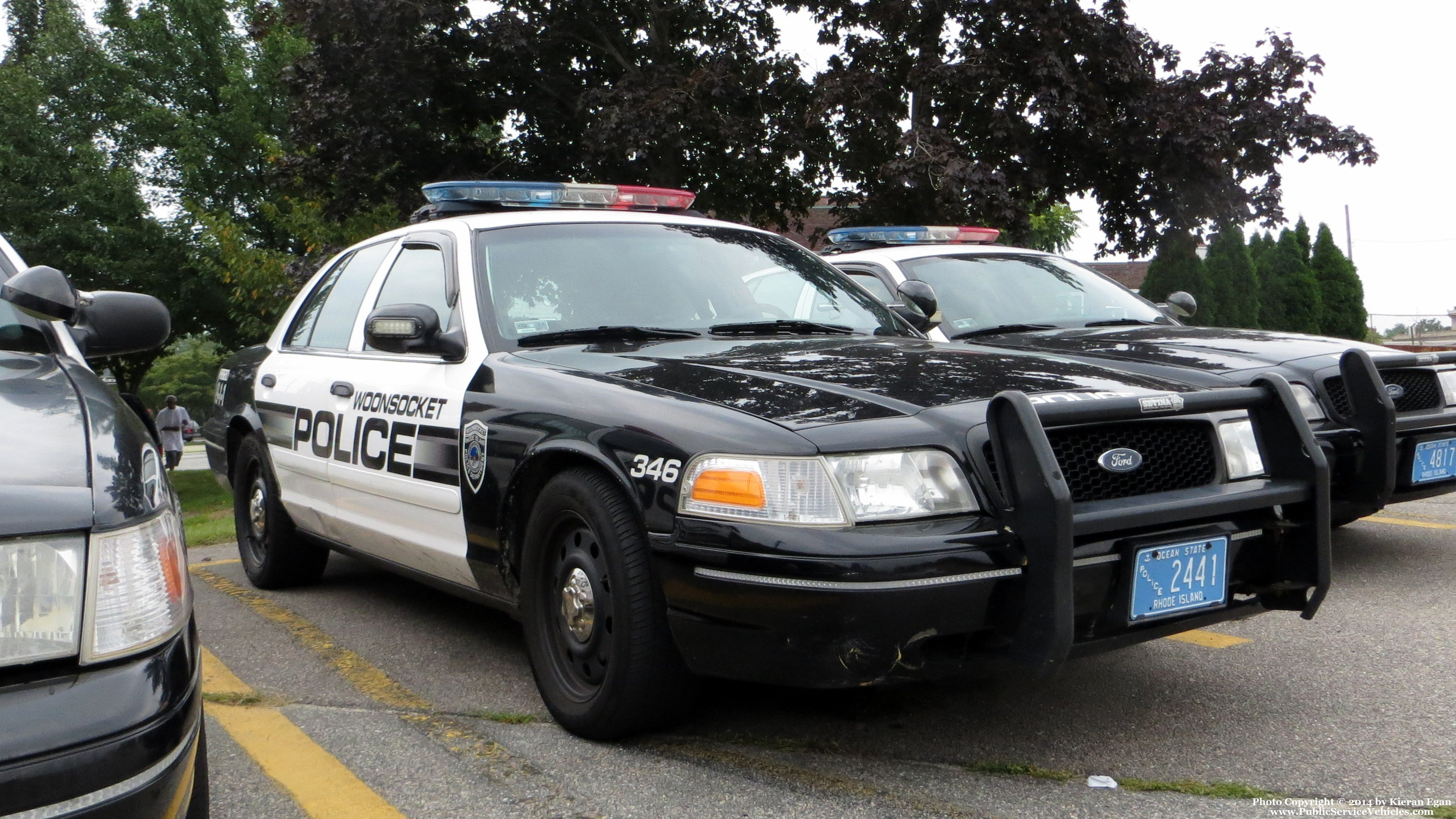 A photo  of Woonsocket Police
            Cruiser 346, a 2006-2008 Ford Crown Victoria Police Interceptor             taken by Kieran Egan