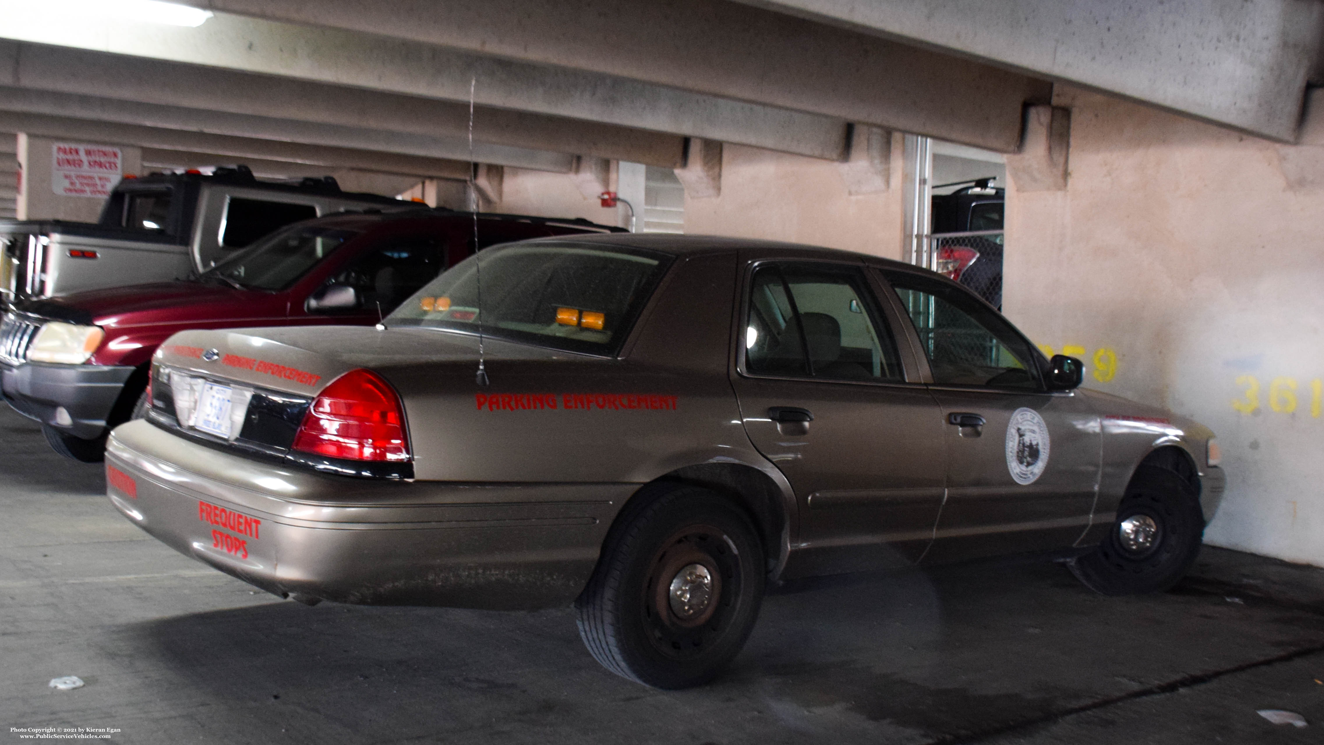 A photo  of Providence Parking Enforcement
            Car 5987, a 2003-2005 Ford Crown Victoria Police Interceptor             taken by Kieran Egan