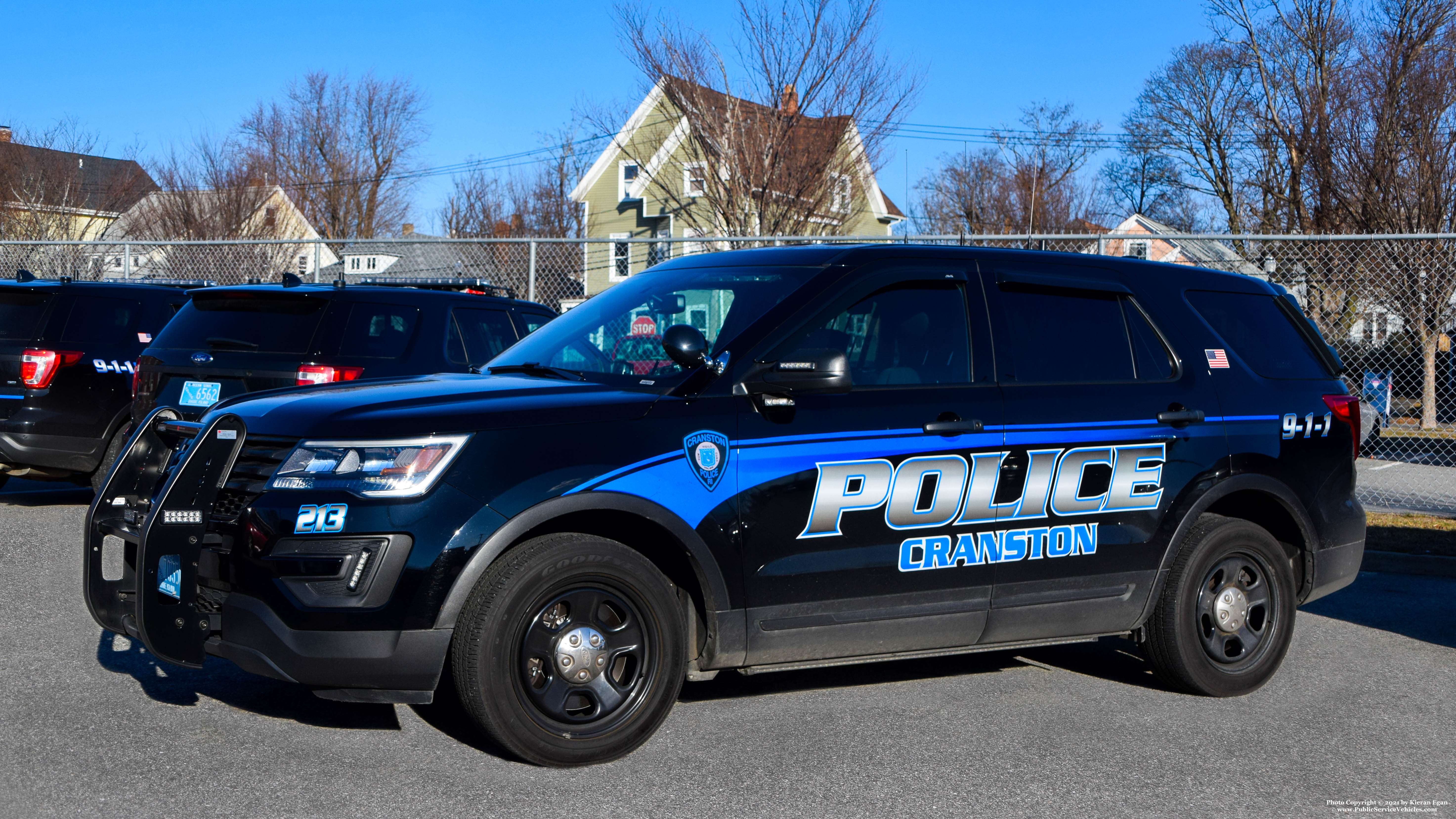 A photo  of Cranston Police
            Cruiser 213, a 2019 Ford Police Interceptor Utility             taken by Kieran Egan