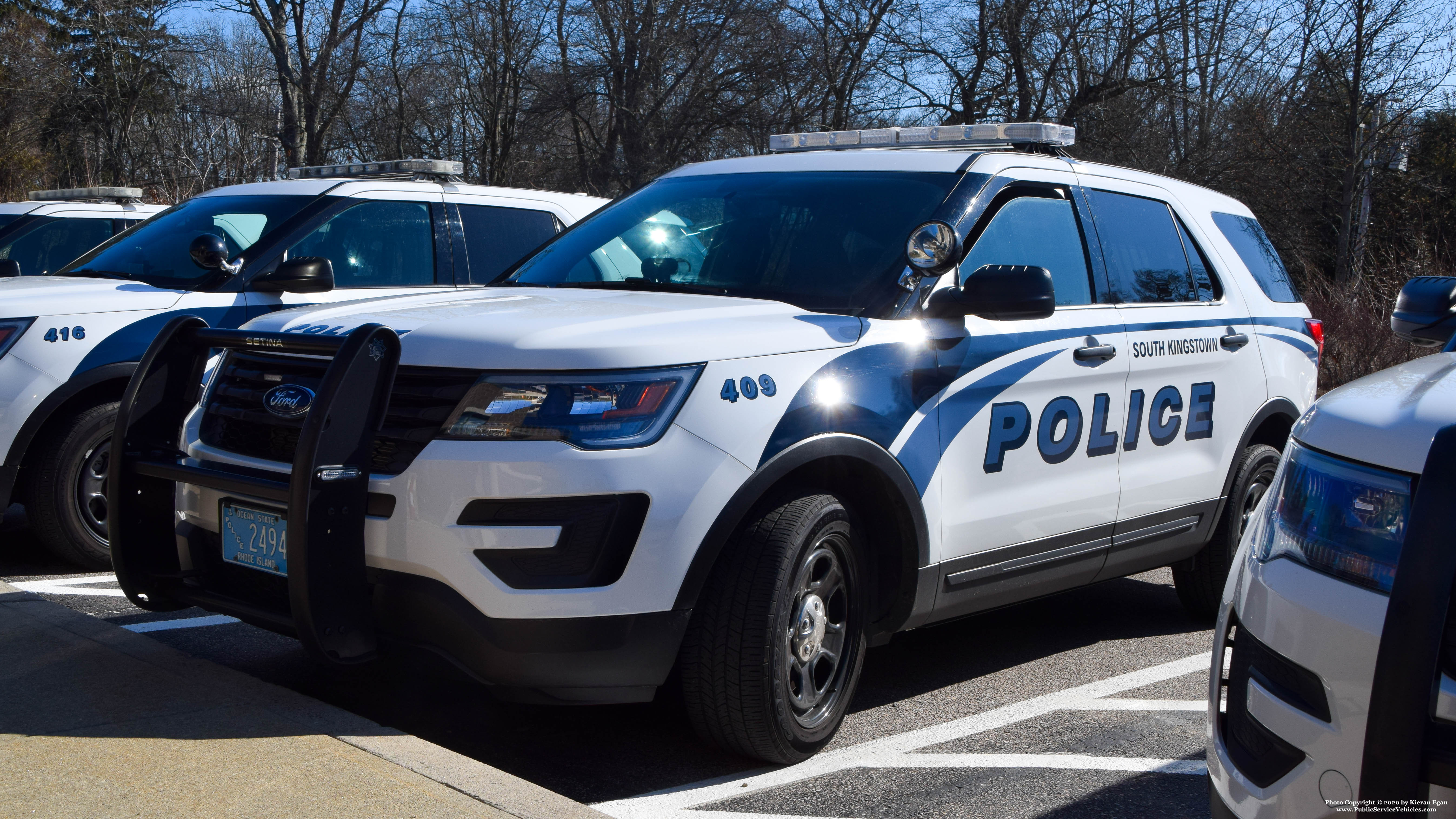 A photo  of South Kingstown Police
            Cruiser 409, a 2019 Ford Police Interceptor Utility             taken by Kieran Egan