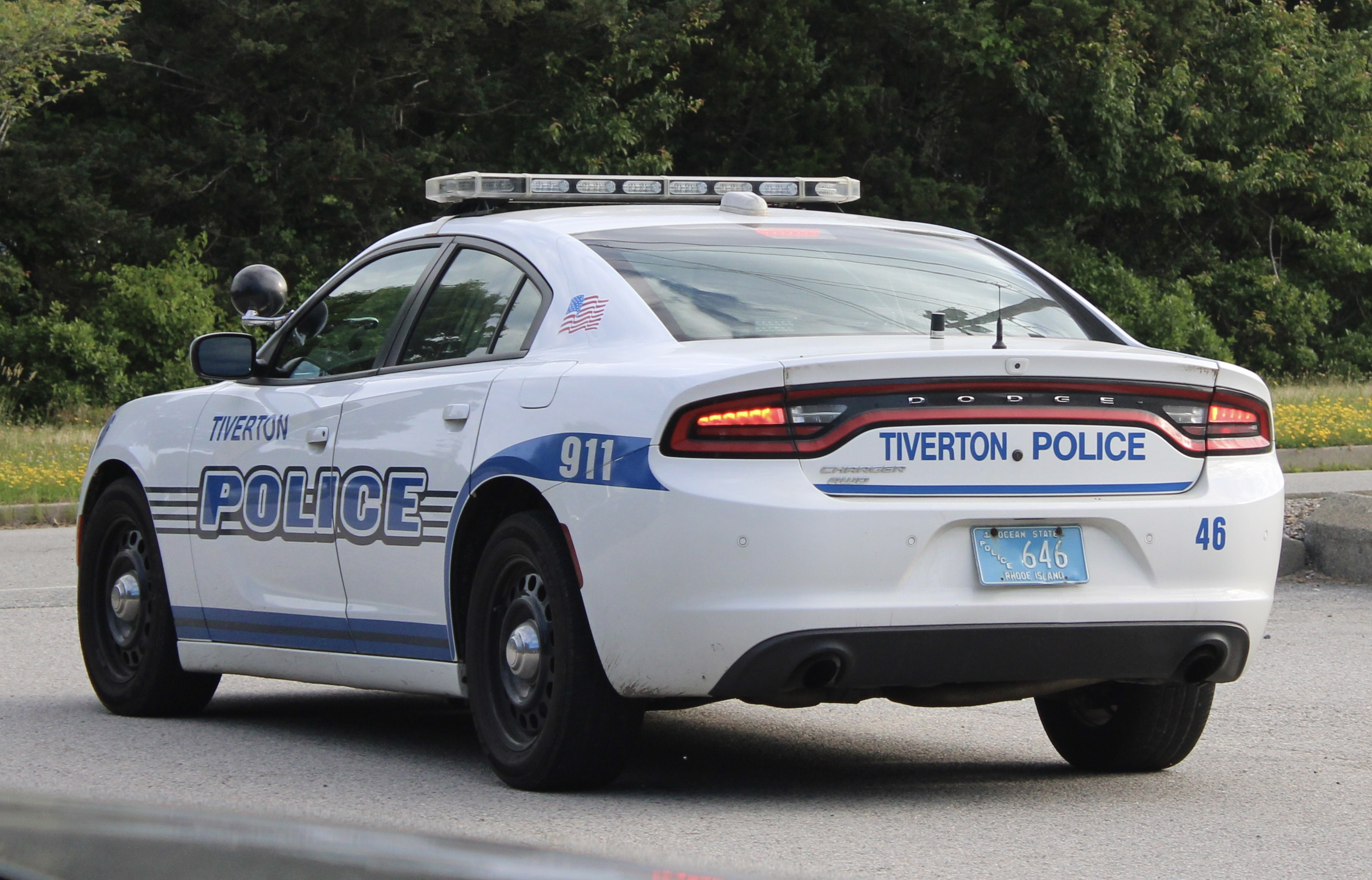 A photo  of Tiverton Police
            Car 46, a 2015 Dodge Charger             taken by @riemergencyvehicles