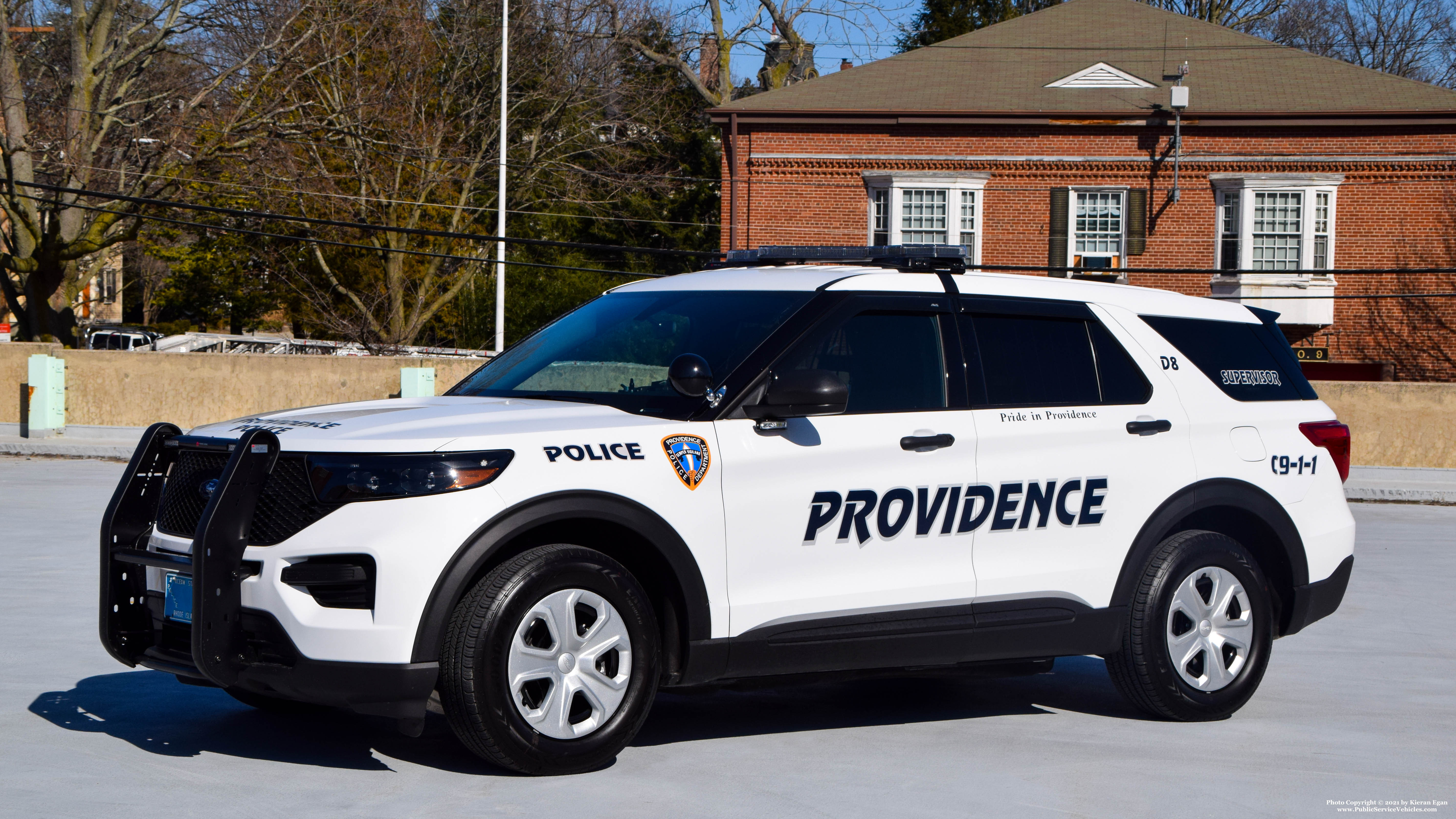 A photo  of Providence Police
            Cruiser 18, a 2020 Ford Police Interceptor Utility             taken by Kieran Egan