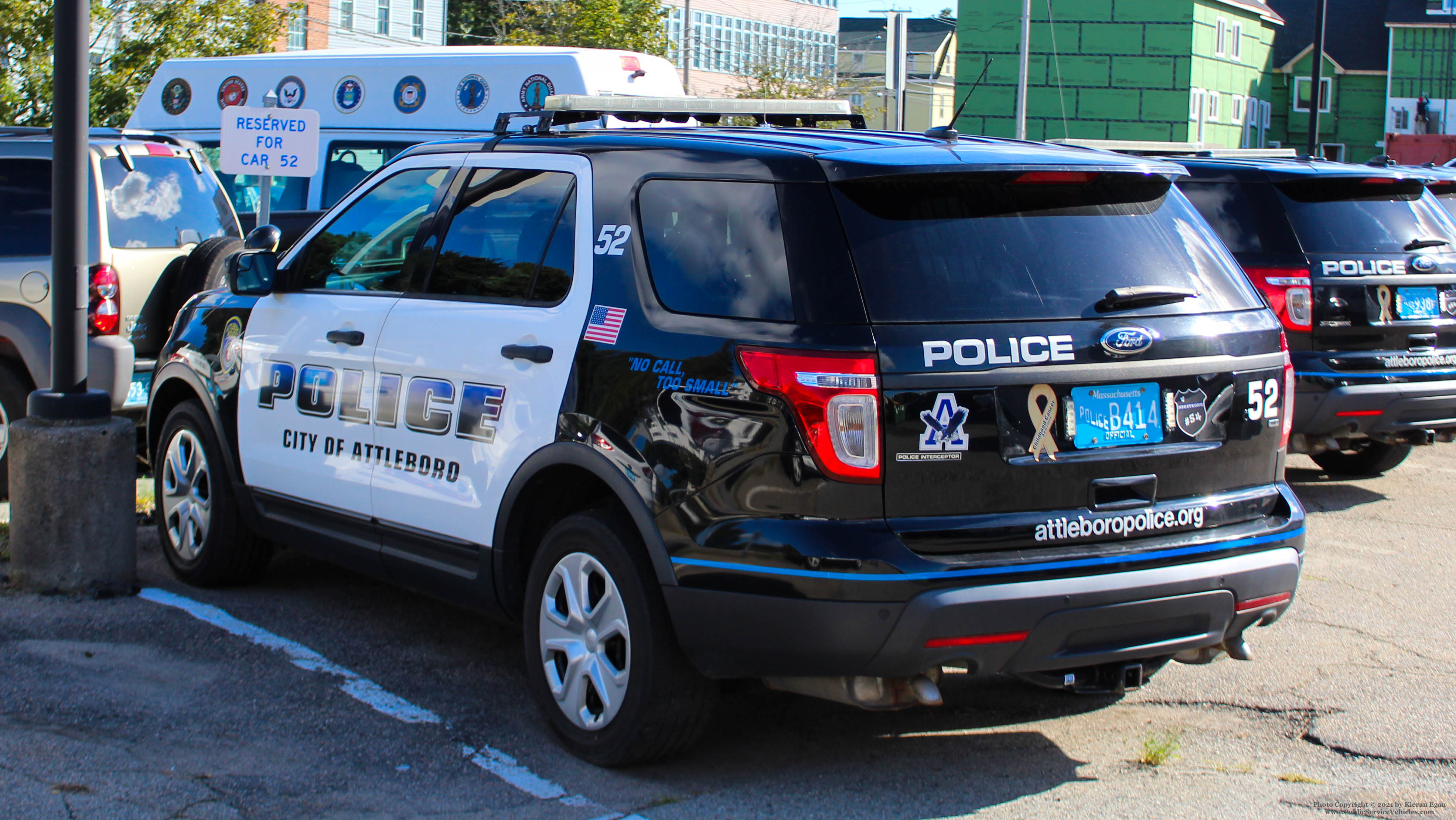A photo  of Attleboro Police
            Car 52, a 2015 Ford Police Interceptor Utility             taken by Kieran Egan