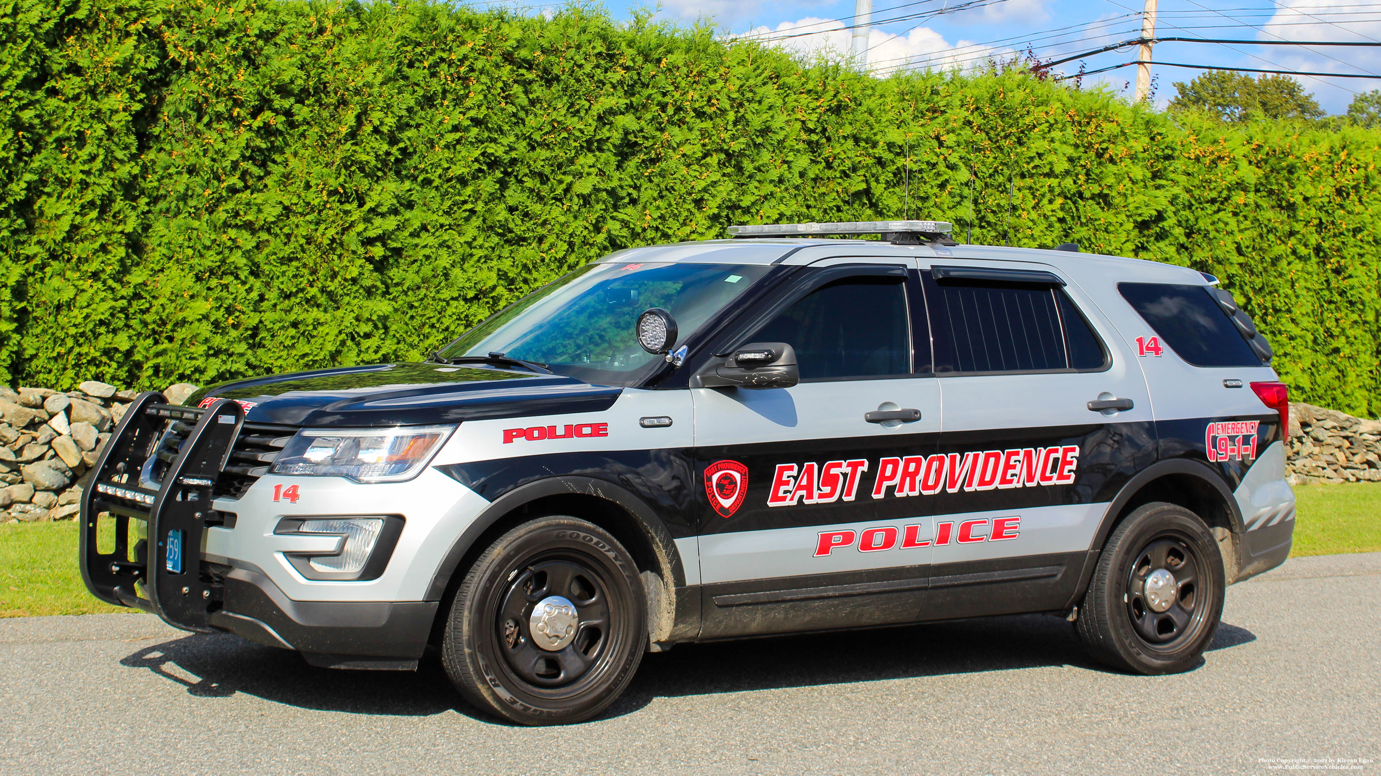 A photo  of East Providence Police
            Car 14, a 2018 Ford Police Interceptor Utility             taken by Kieran Egan