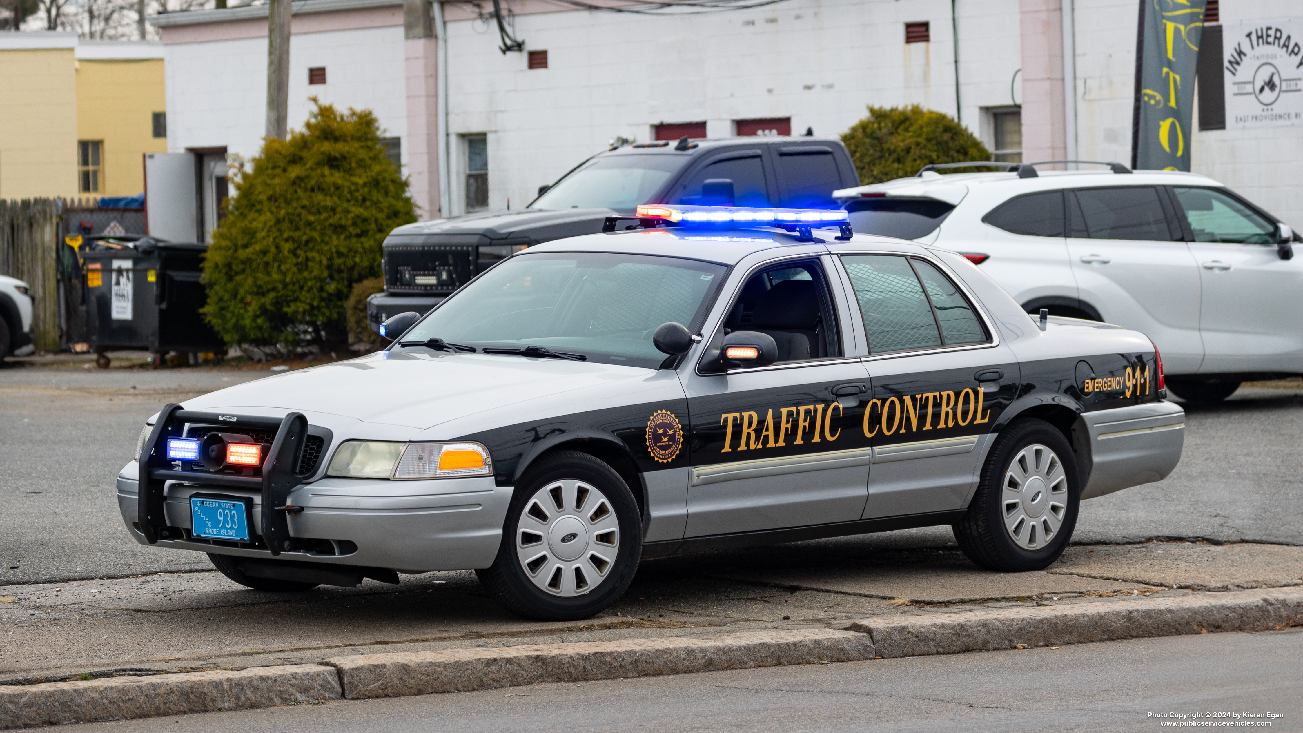 A photo  of East Providence Police
            Traffic Control Unit, a 2011 Ford Crown Victoria Police Interceptor             taken by Kieran Egan