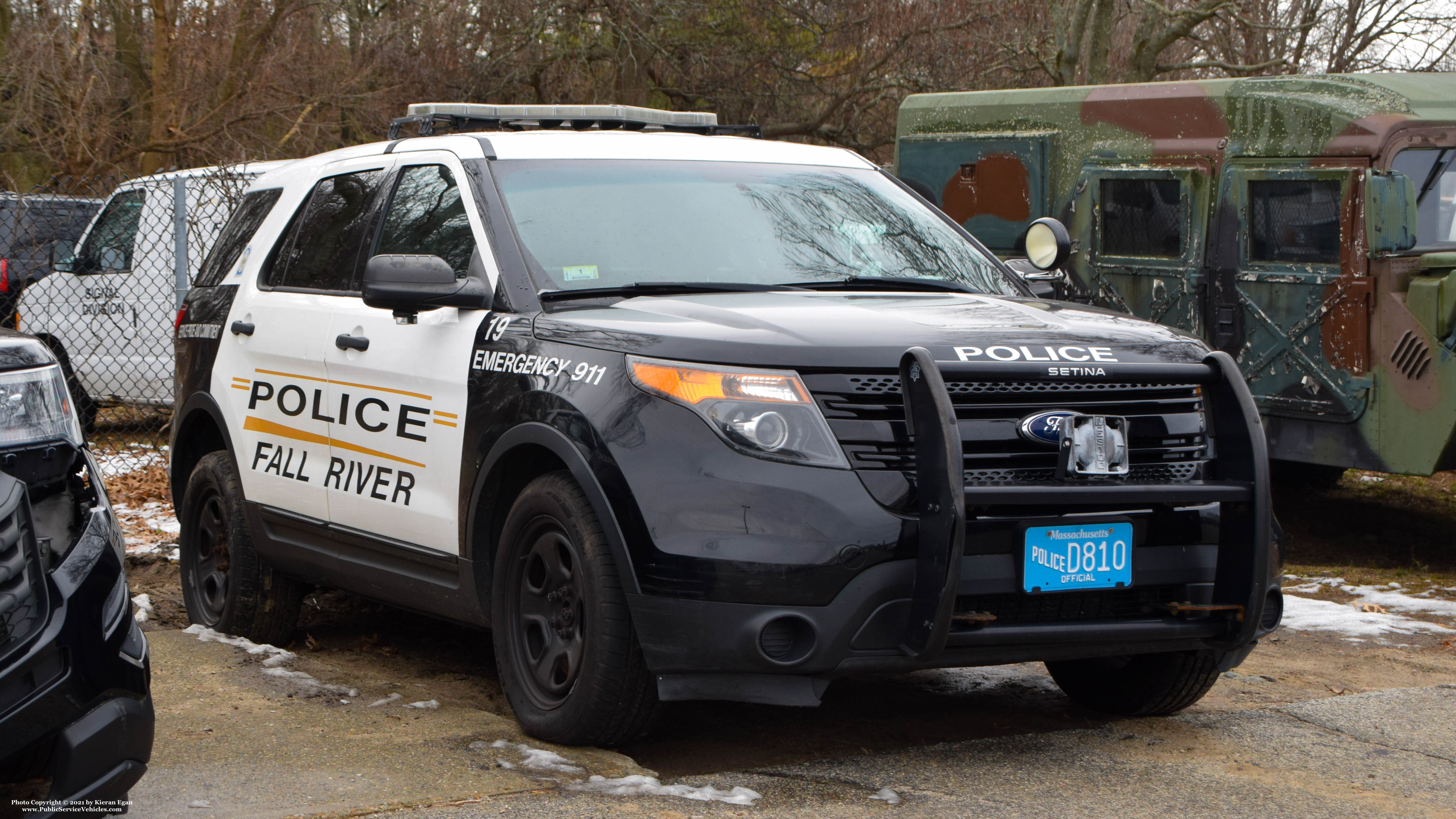 A photo  of Fall River Police
            Car 19, a 2015 Ford Police Interceptor Utility             taken by Kieran Egan