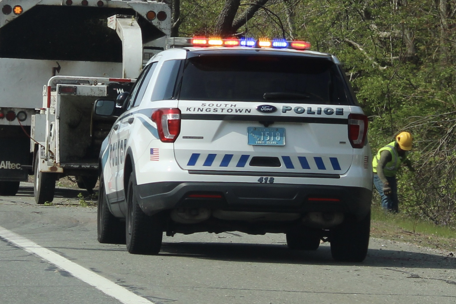 A photo  of South Kingstown Police
            Cruiser 418, a 2019 Ford Police Interceptor Utility             taken by @riemergencyvehicles