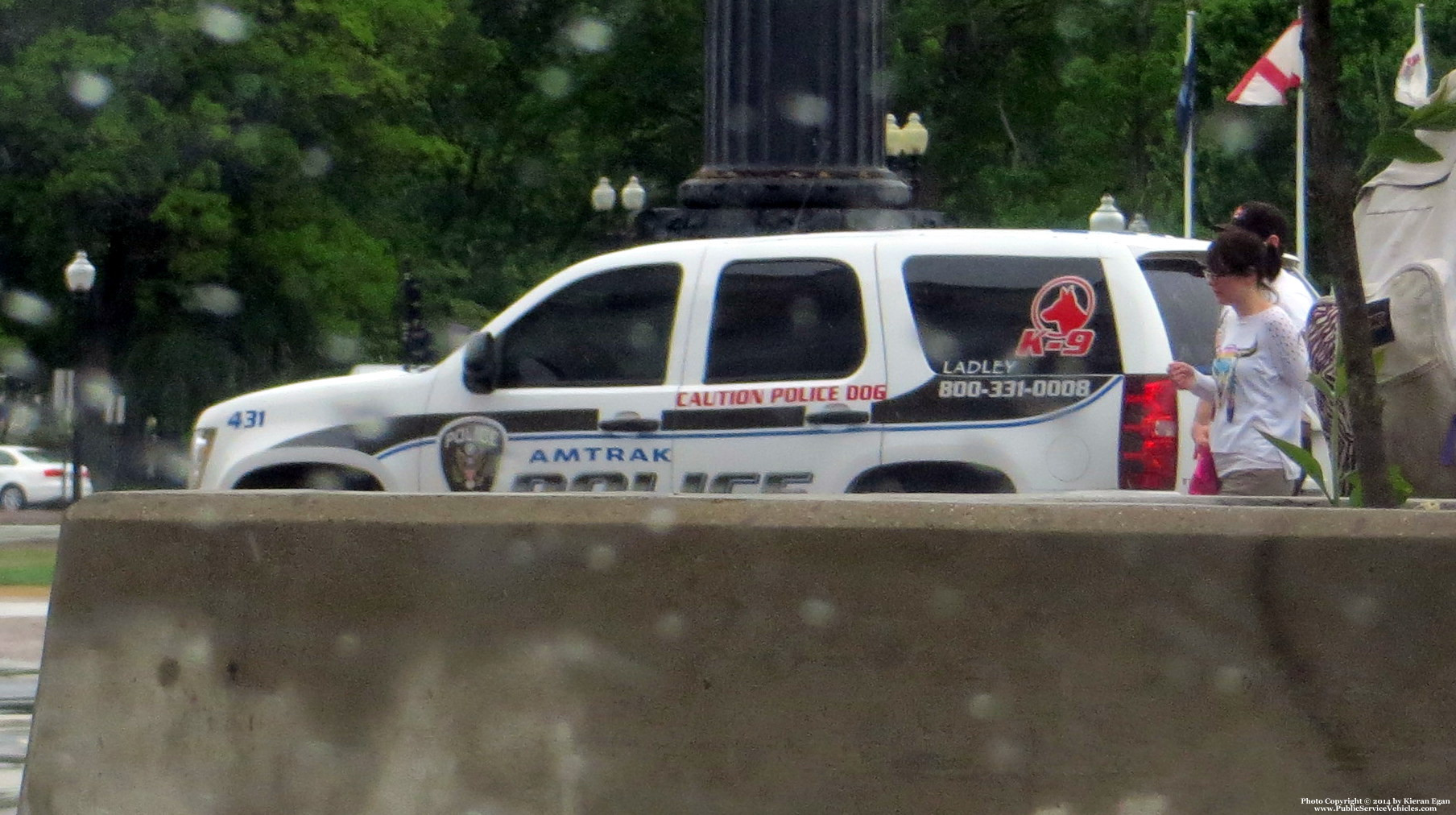 A photo  of Amtrak Police
            Cruiser 431, a 2007-2014 Chevrolet Tahoe             taken by Kieran Egan