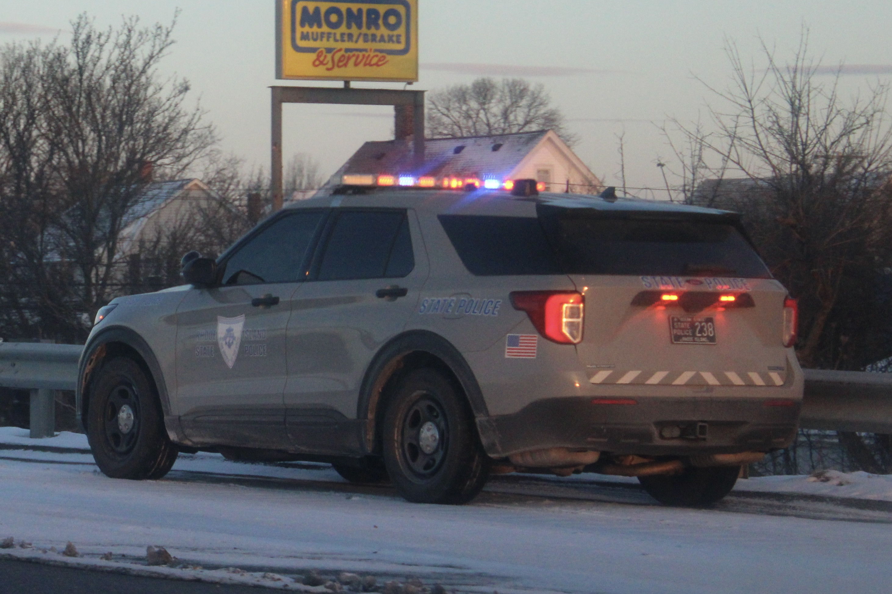 A photo  of Rhode Island State Police
            Cruiser 238, a 2022 Ford Police Interceptor Utility             taken by @riemergencyvehicles