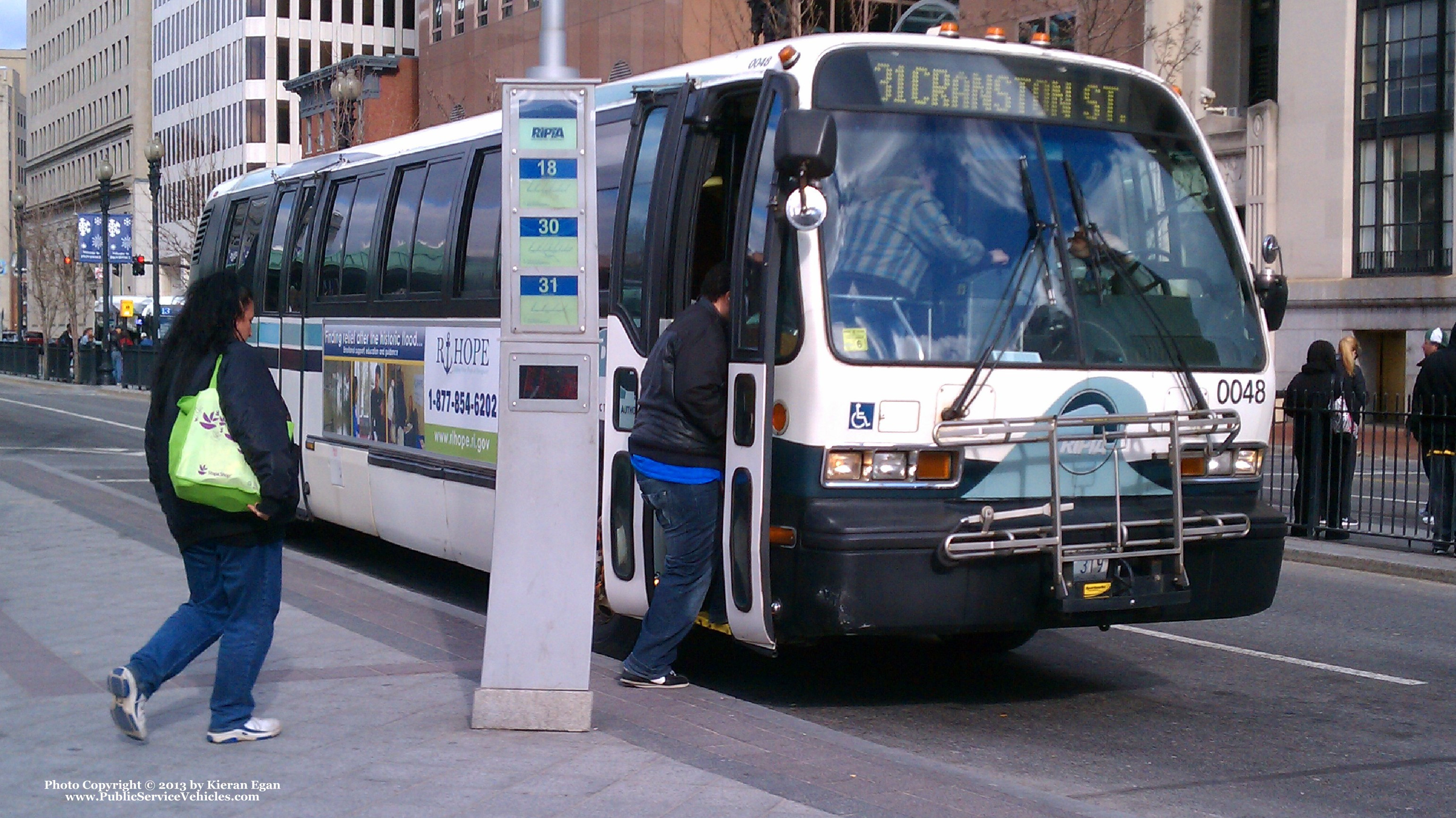A photo  of Rhode Island Public Transit Authority
            Bus 0048, a 2000 Nova Bus RTS T82VN             taken by Kieran Egan