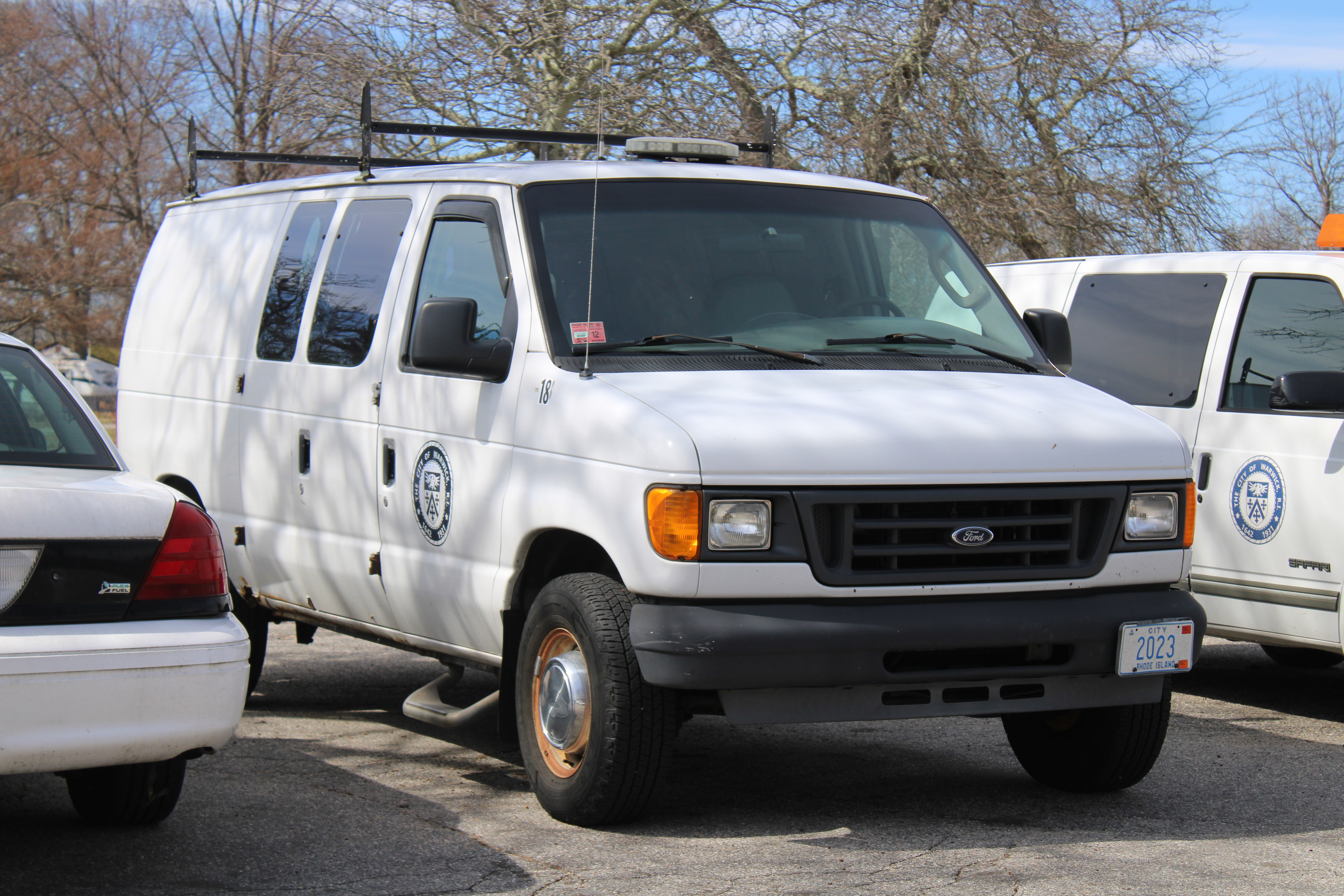 A photo  of Warwick Public Works
            Van 2023, a 1997-2007 Ford Econoline             taken by @riemergencyvehicles