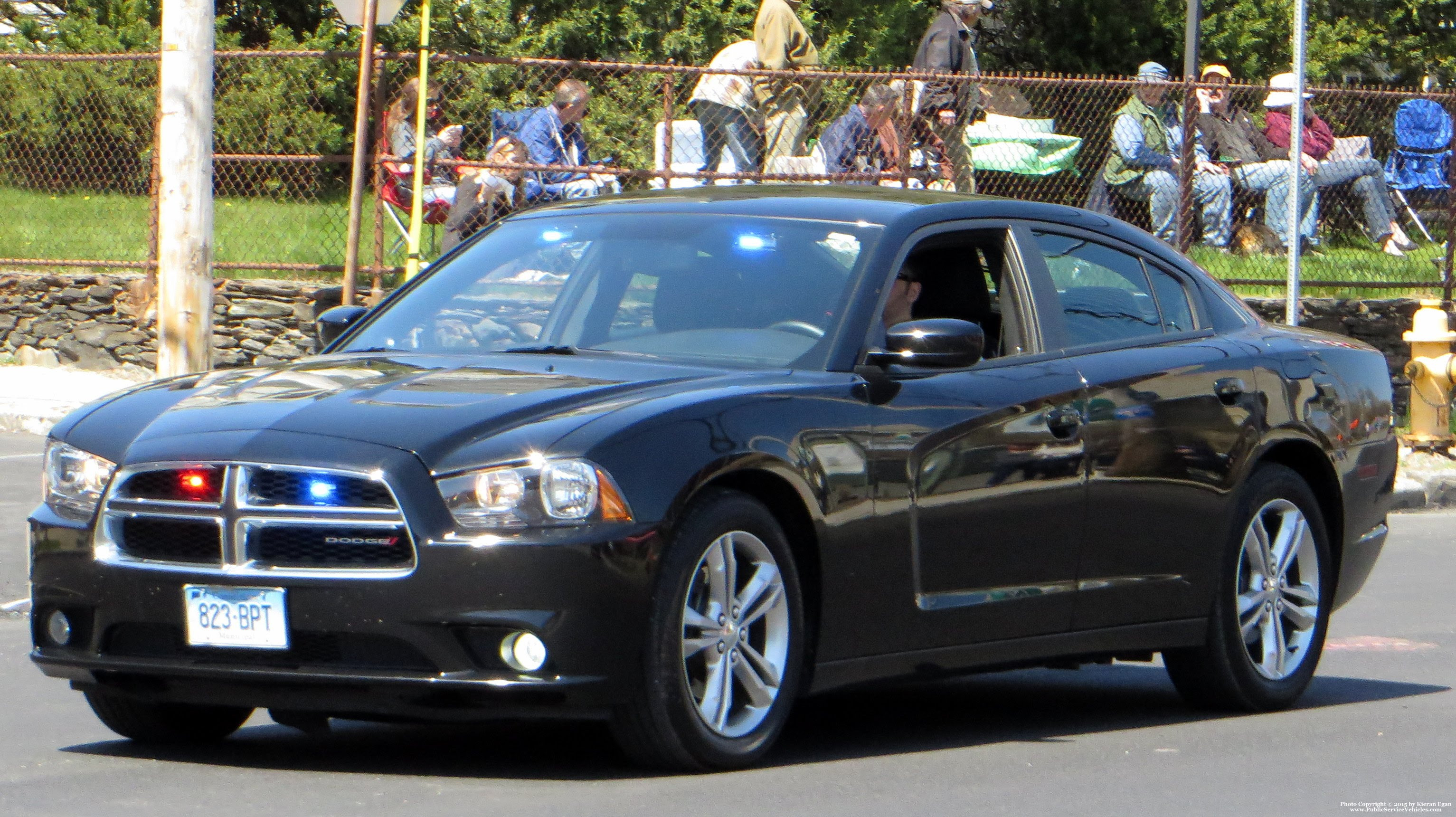 A photo  of Connecticut State Police
            Cruiser 823, a 2011-2014 Dodge Charger             taken by Kieran Egan