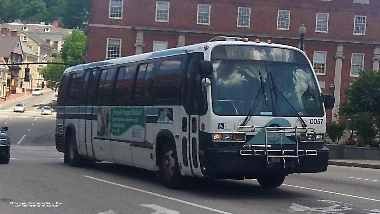 A photo  of Rhode Island Public Transit Authority
            Bus 0057, a 2000 Nova Bus RTS T82VN             taken by Kieran Egan