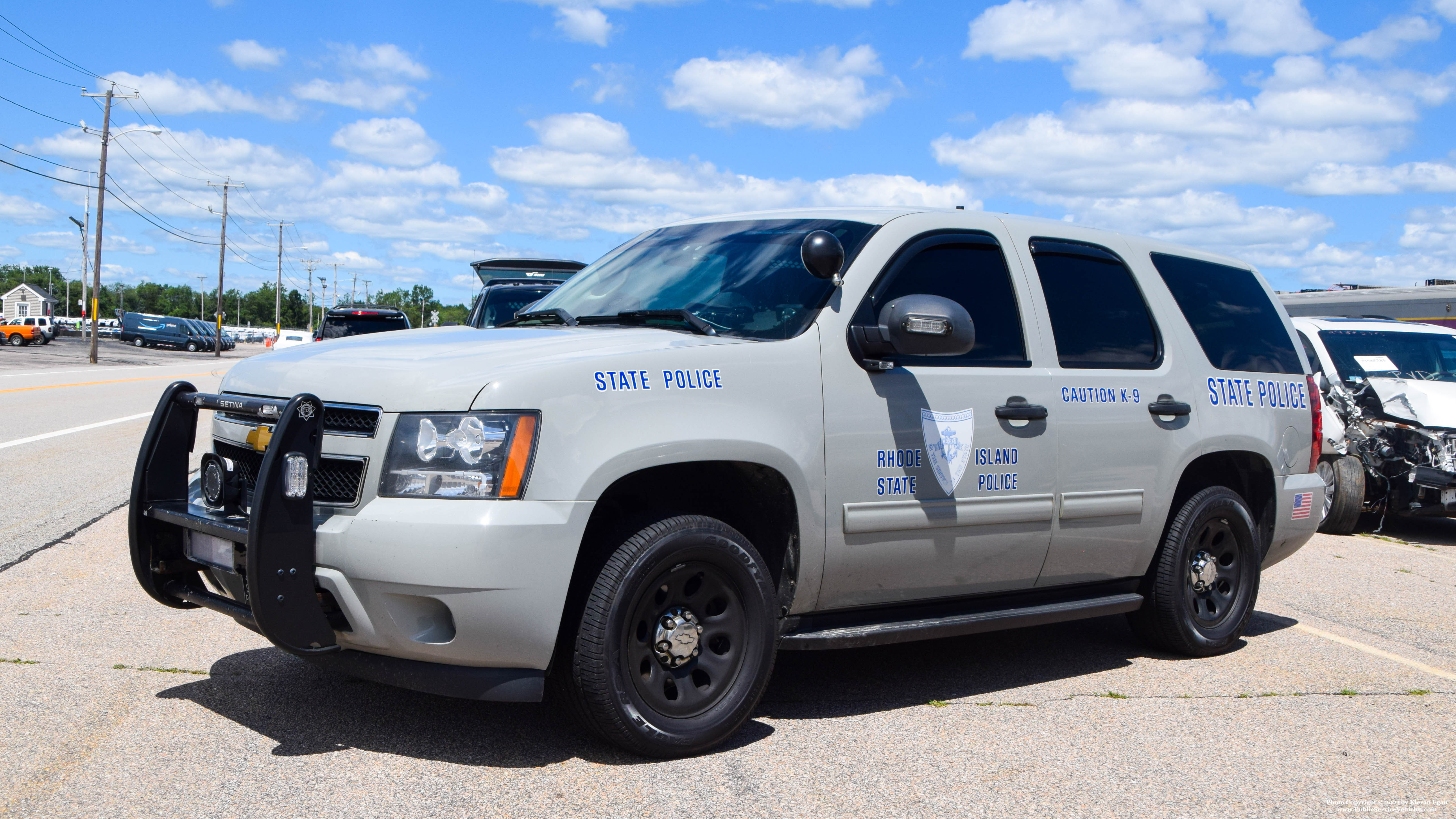 A photo  of Rhode Island State Police
            Cruiser 102, a 2013 Chevrolet Tahoe             taken by Kieran Egan