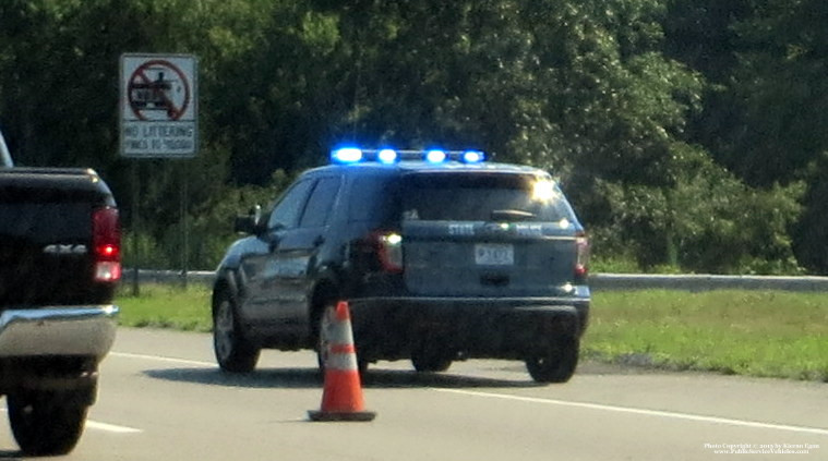 A photo  of Massachusetts State Police
            Cruiser 1475, a 2013 Ford Police Interceptor Utility             taken by Kieran Egan