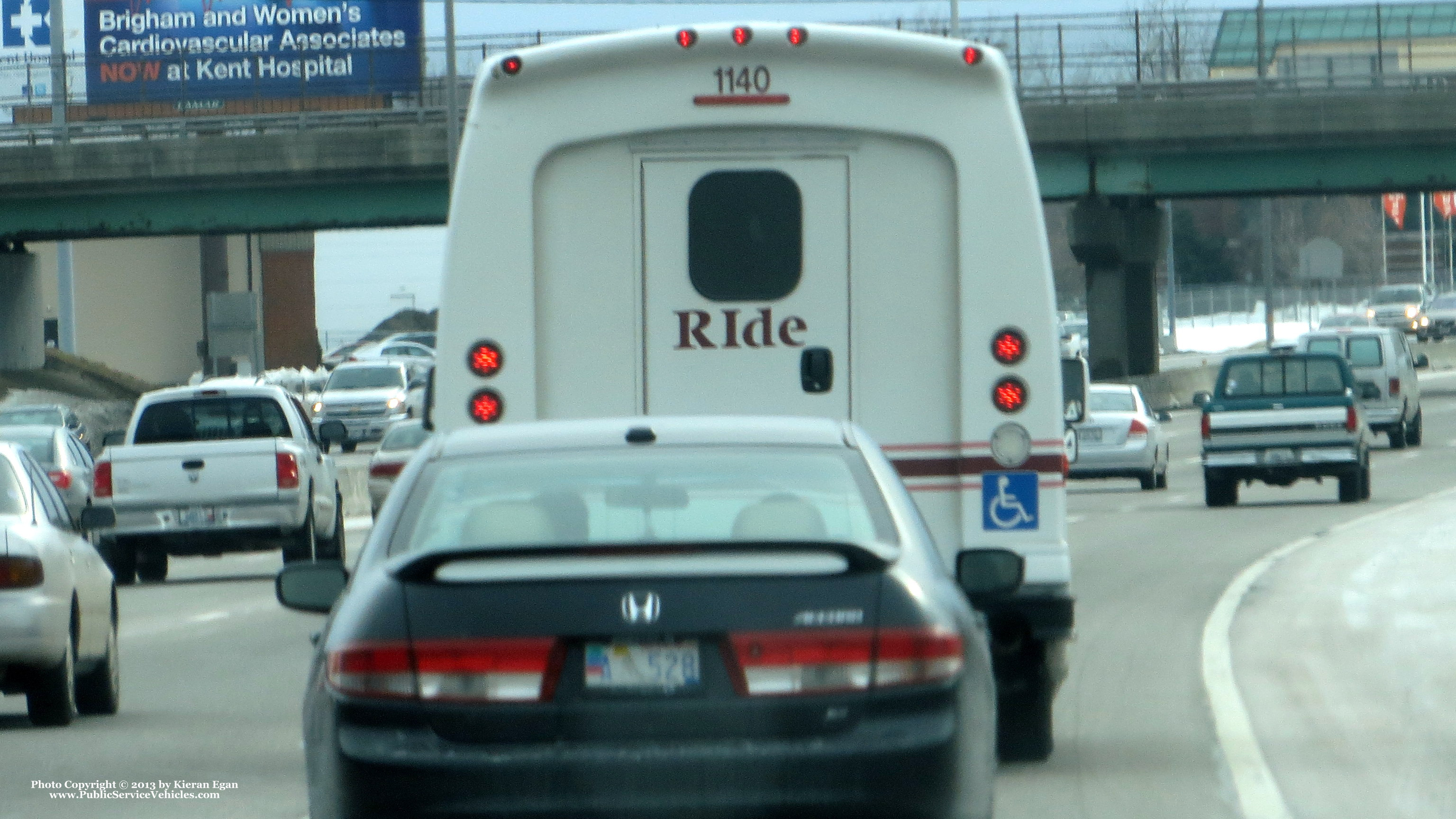A photo  of Rhode Island Public Transit Authority
            Paratransit Bus 21140, a 2011 Chevrolet 4500 Bus             taken by Kieran Egan